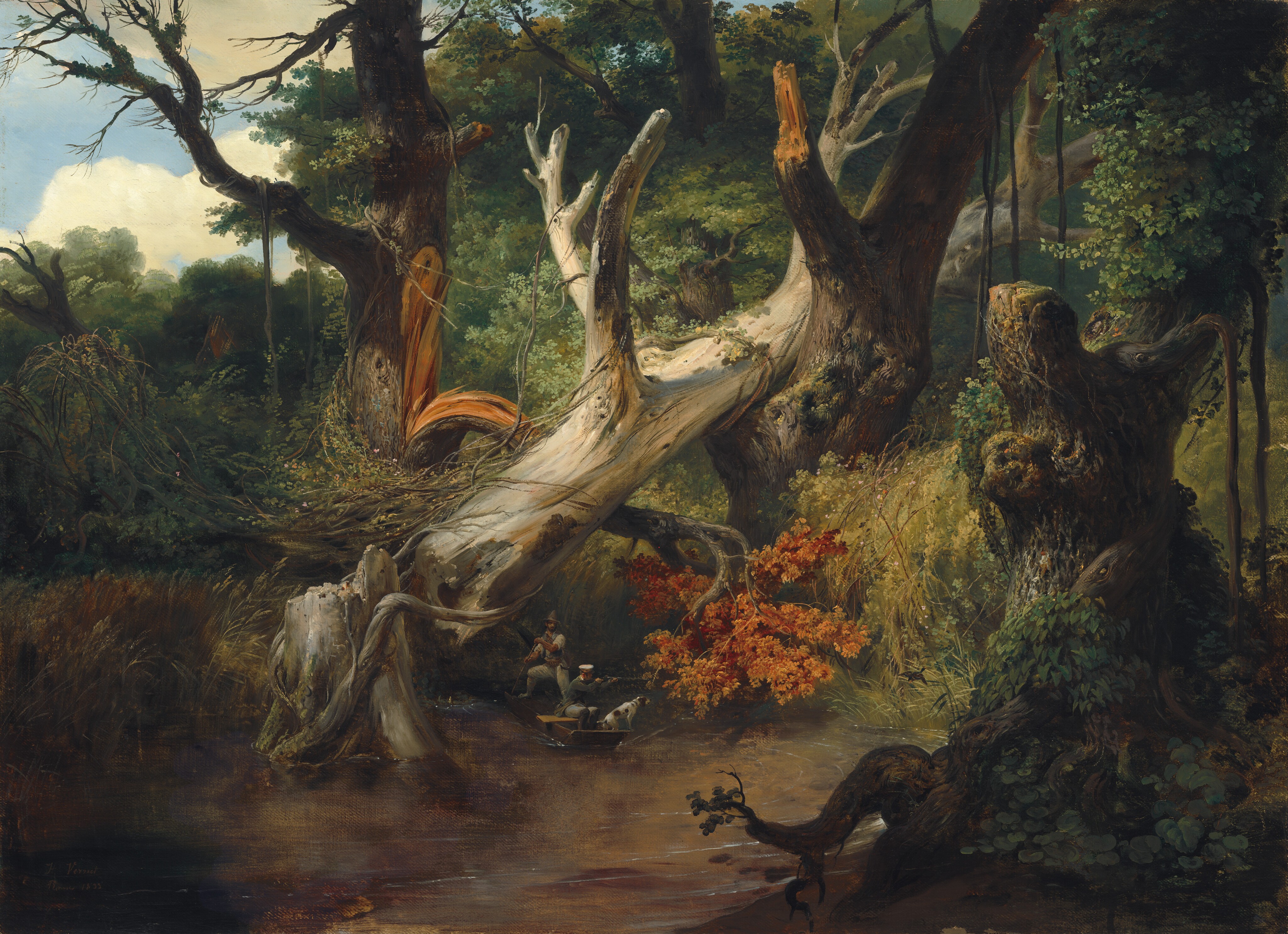 Hunting in the Pontine Marshes by Horace Vernet