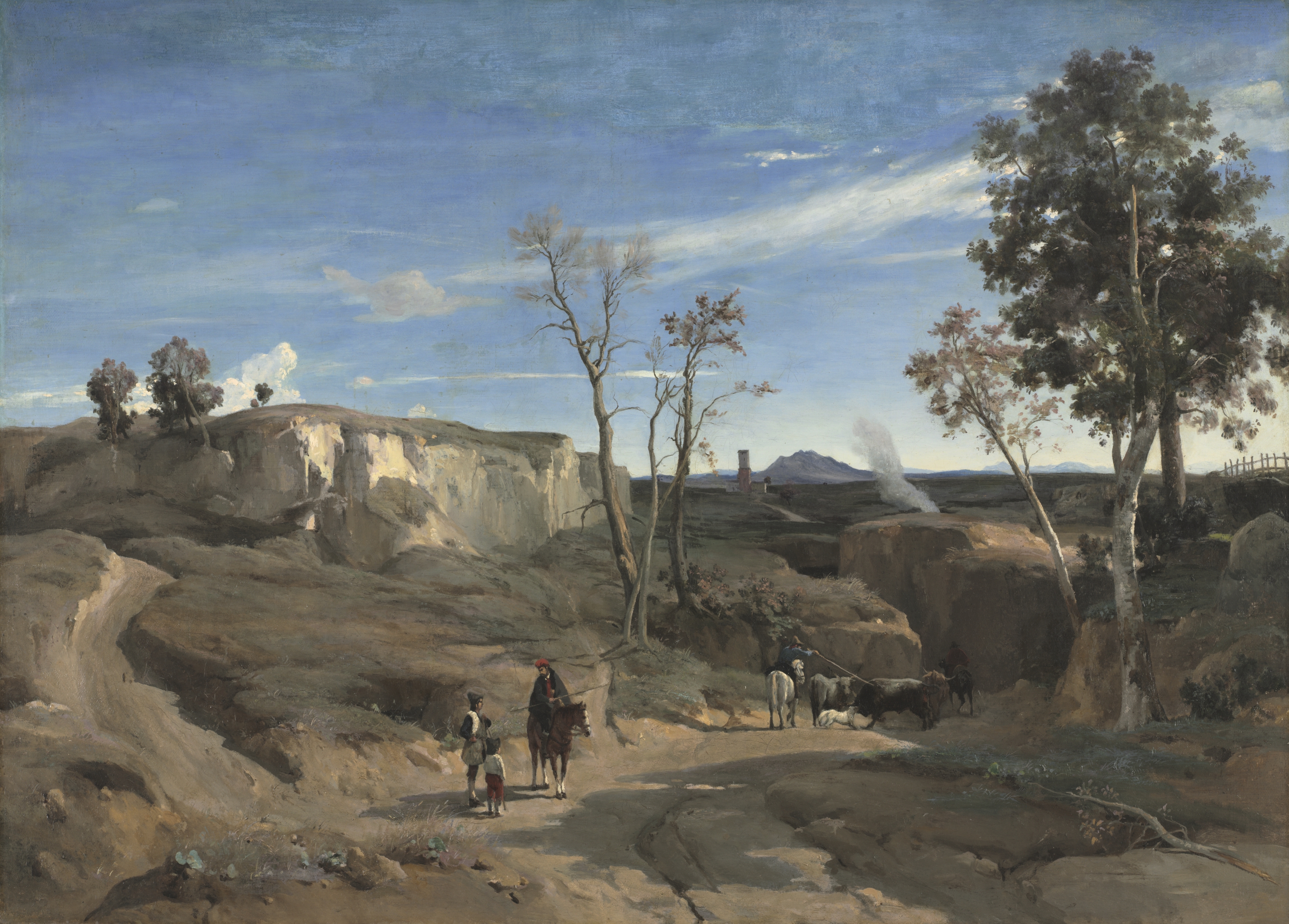 La Cervara, the Roman Campagna by Jean-Baptiste-Camille Corot