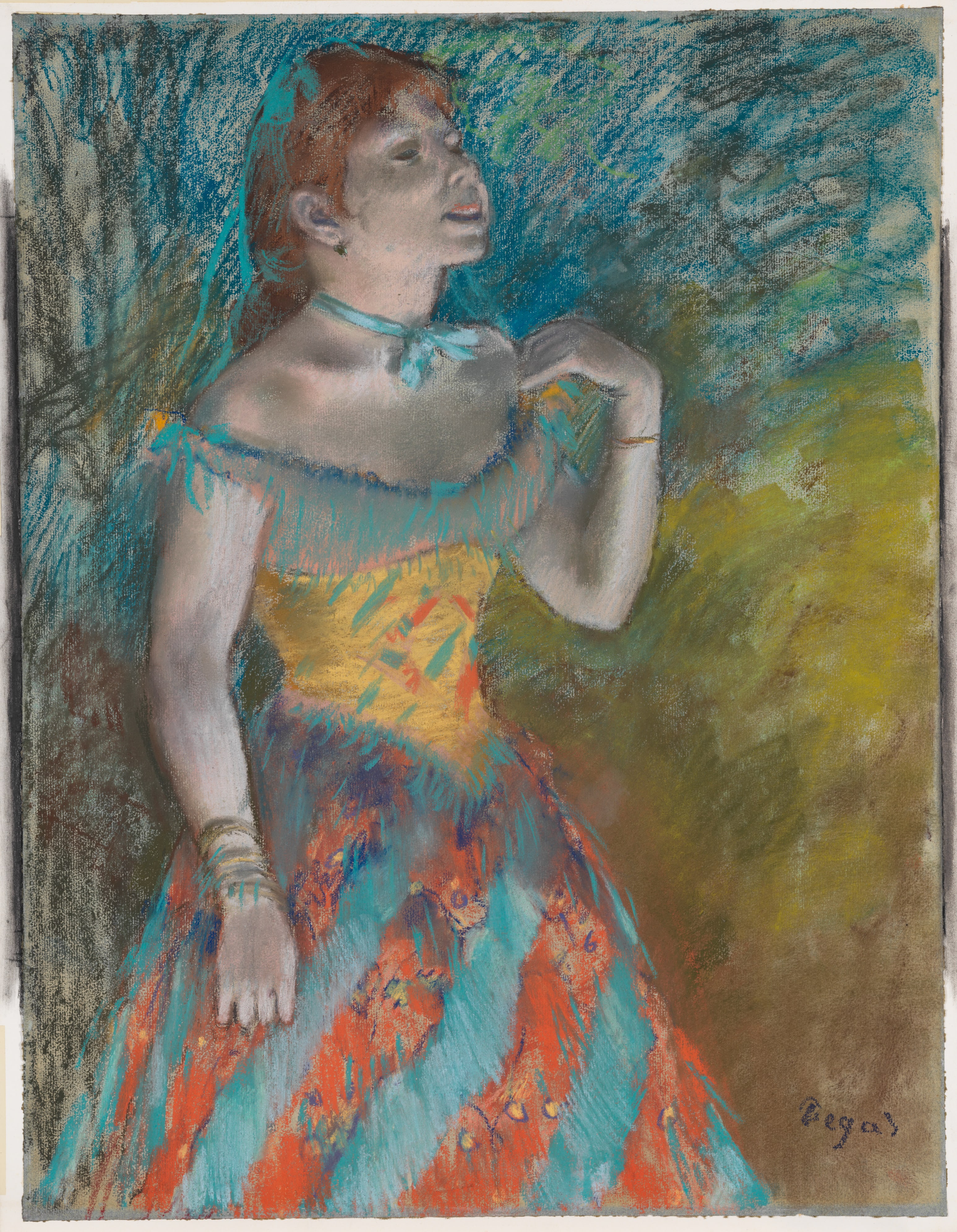 The Singer in Green by Edgar Degas