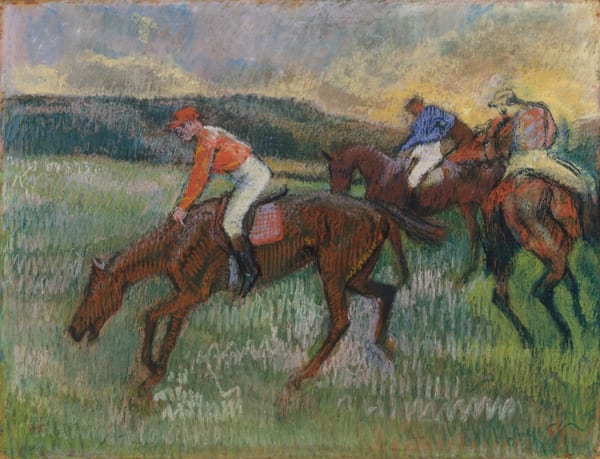 Three Jockeys by Edgar Degas