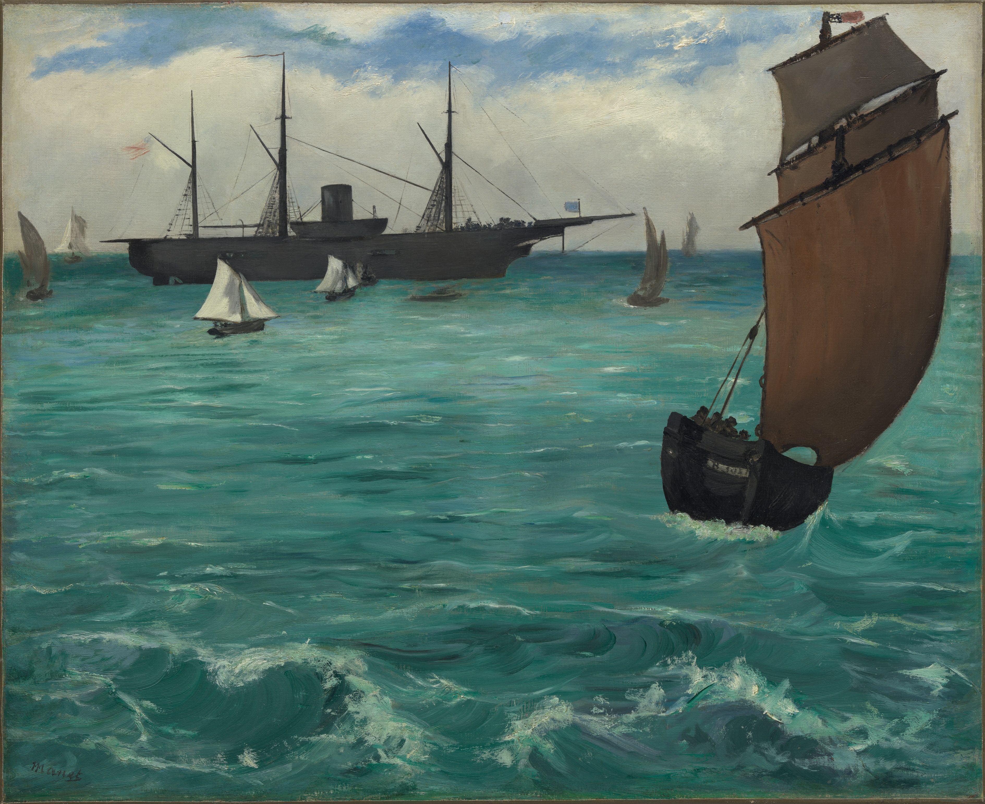 The "Kearsarge" at Boulogne by Edouard Manet