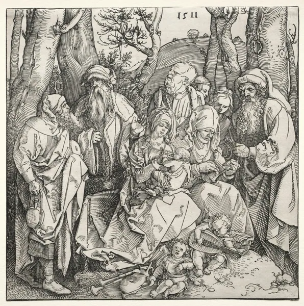 The Holy Family with Two Musician Angels by Albrecht Dürer