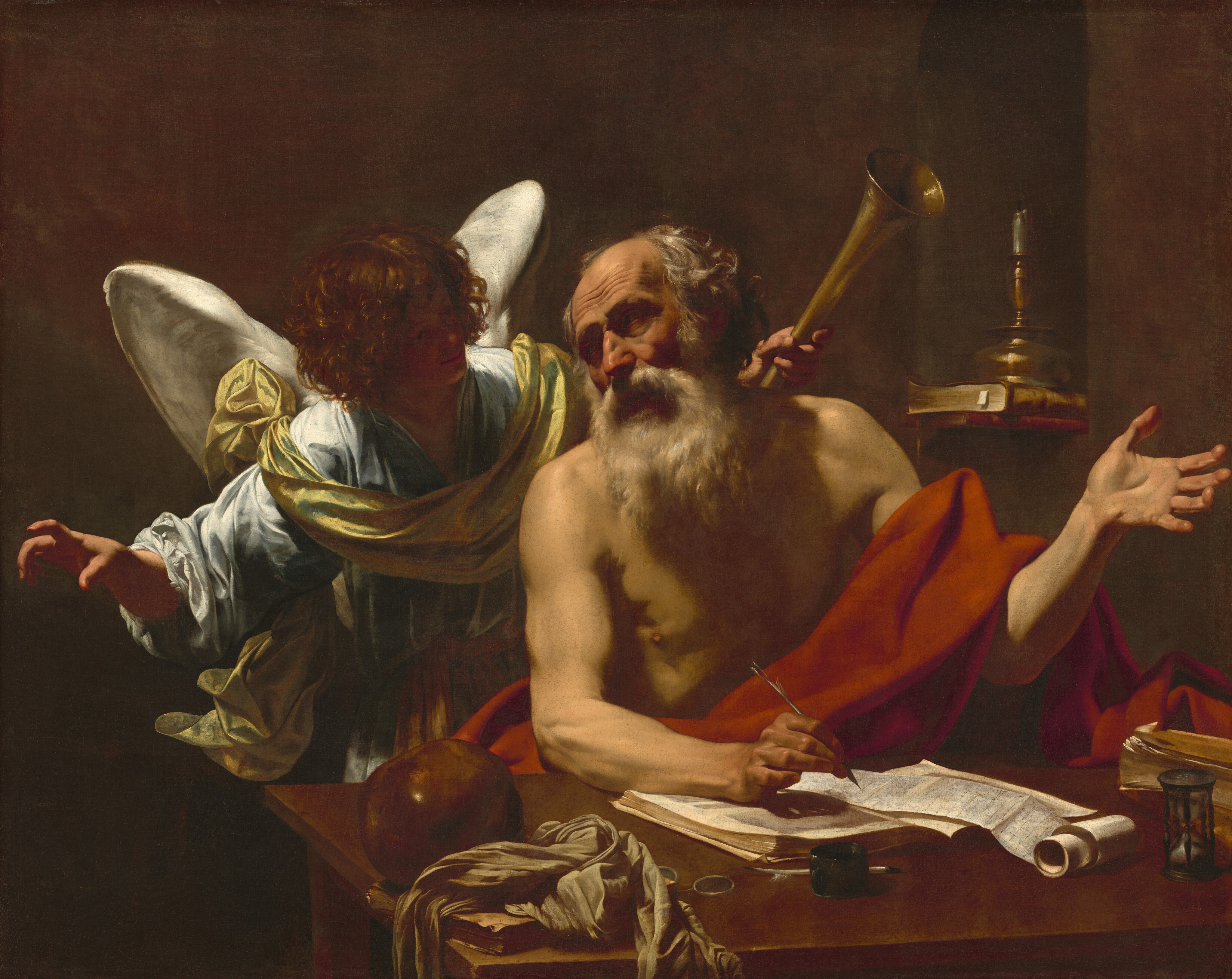 Saint Jerome and the Angel by Simon Vouet