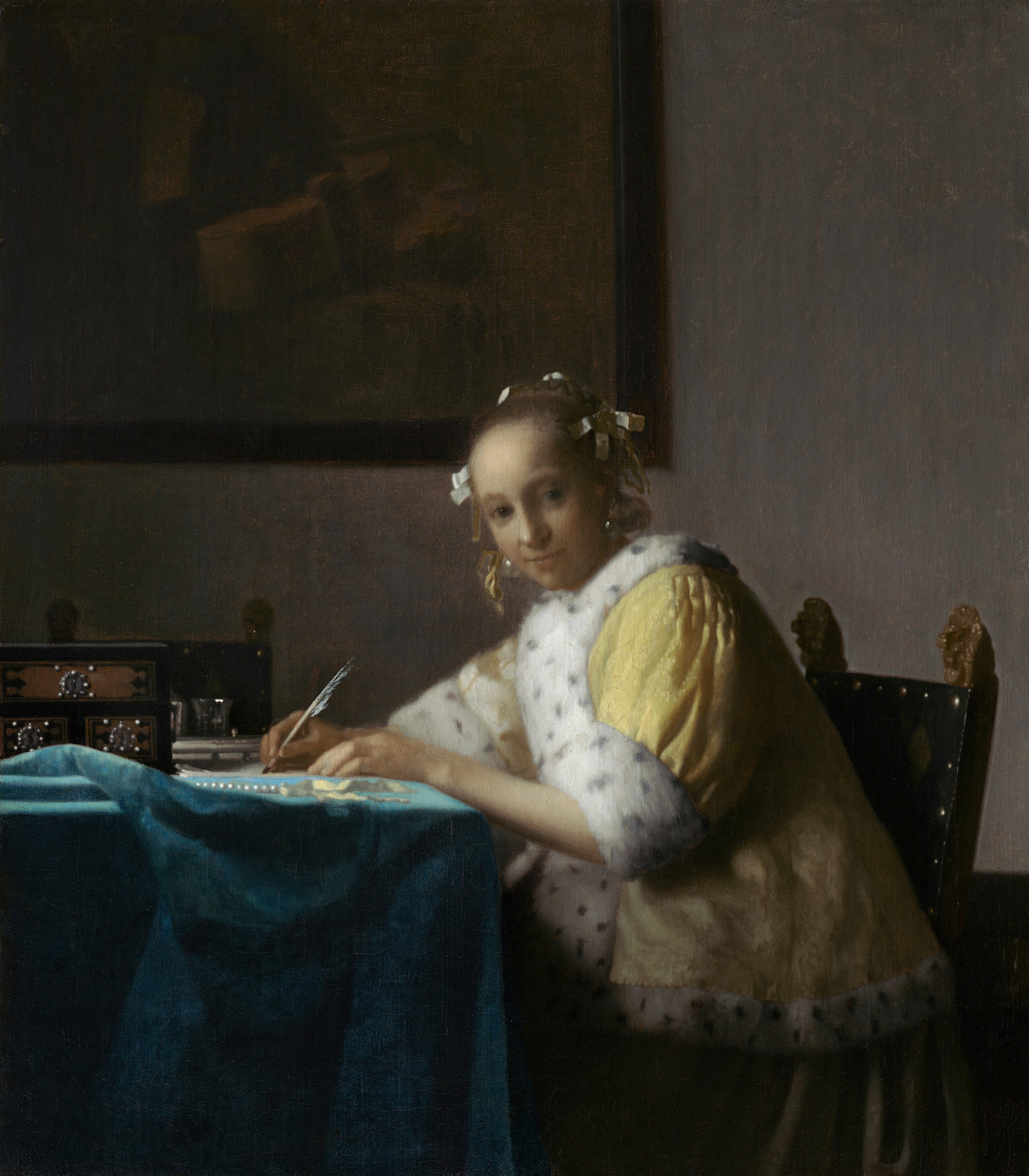 A Lady Writing by Johannes Vermeer