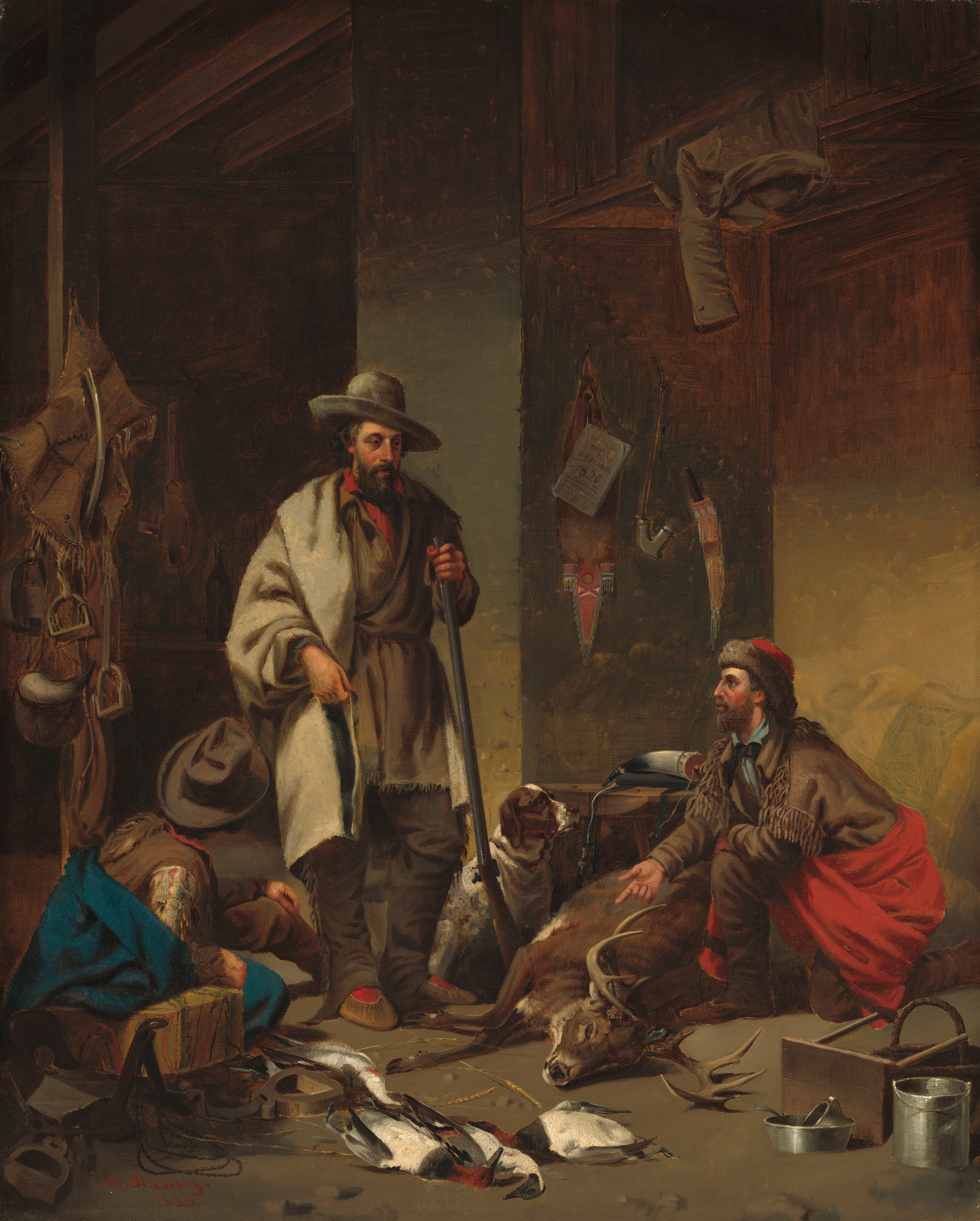 The Trapper's Cabin by John Mix Stanley