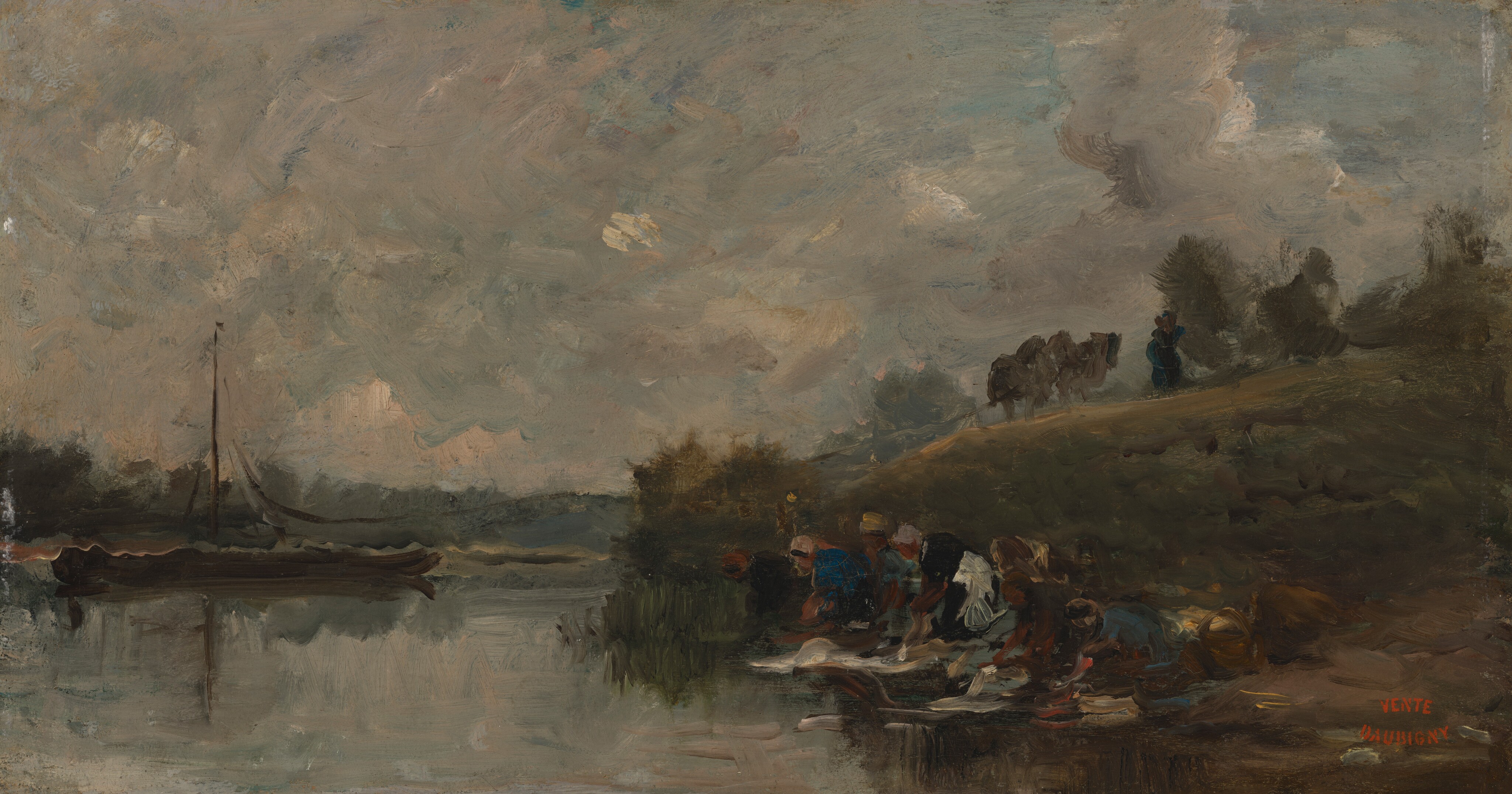 Auvers (Washerwomen) by Charles-François Daubigny