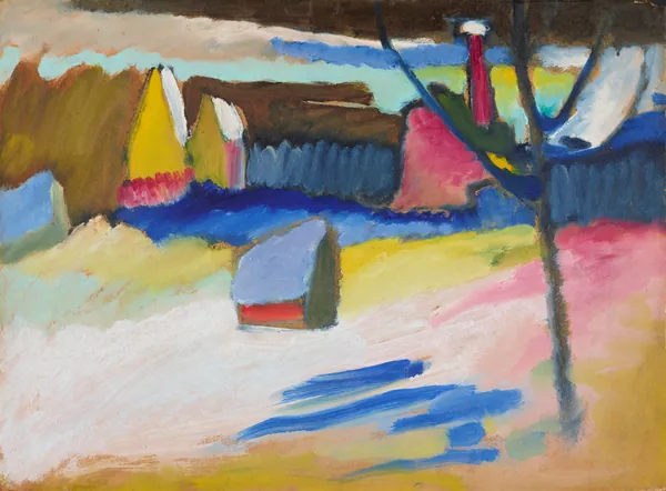 Murnau – Landschaft mit kahlem Baum by Wassily Kandinsky