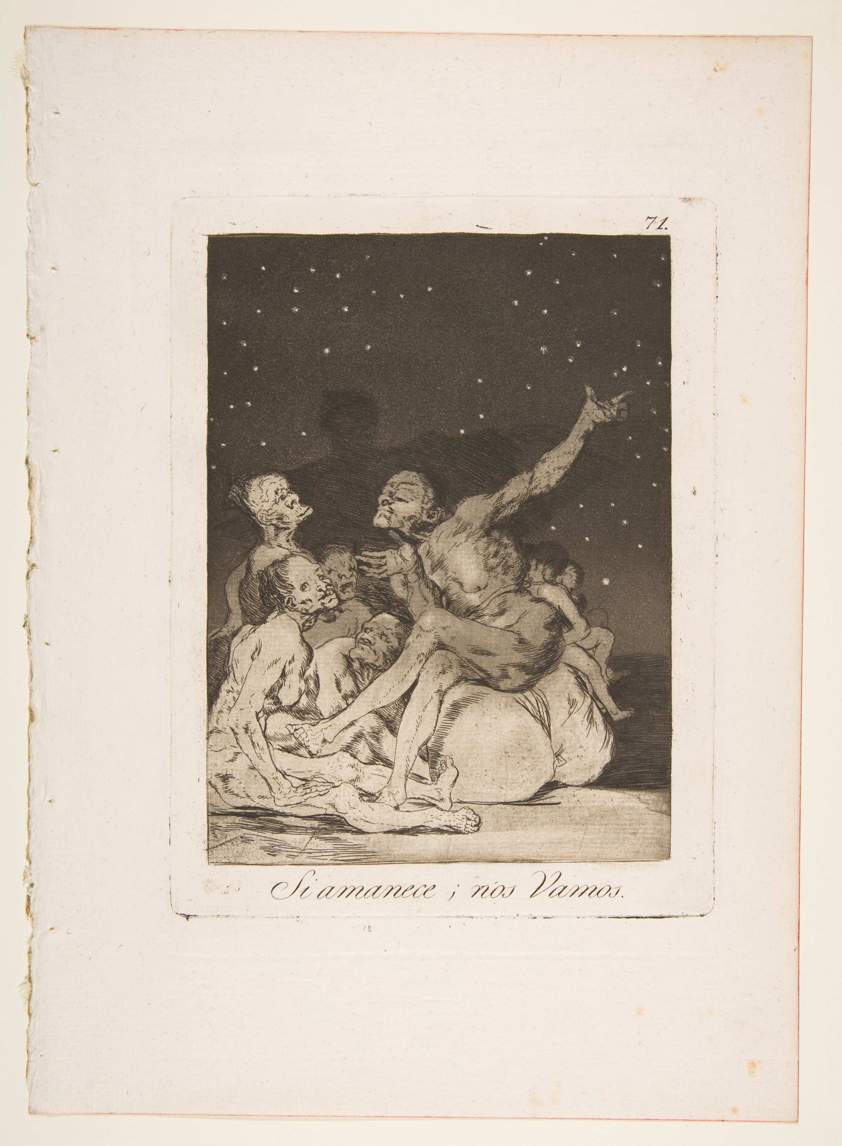 Plate 71 from "Los Caprichos": When day breaks we will be off (Si amanece; nos Vamos) by Goya (Francisco de Goya y Lucientes)