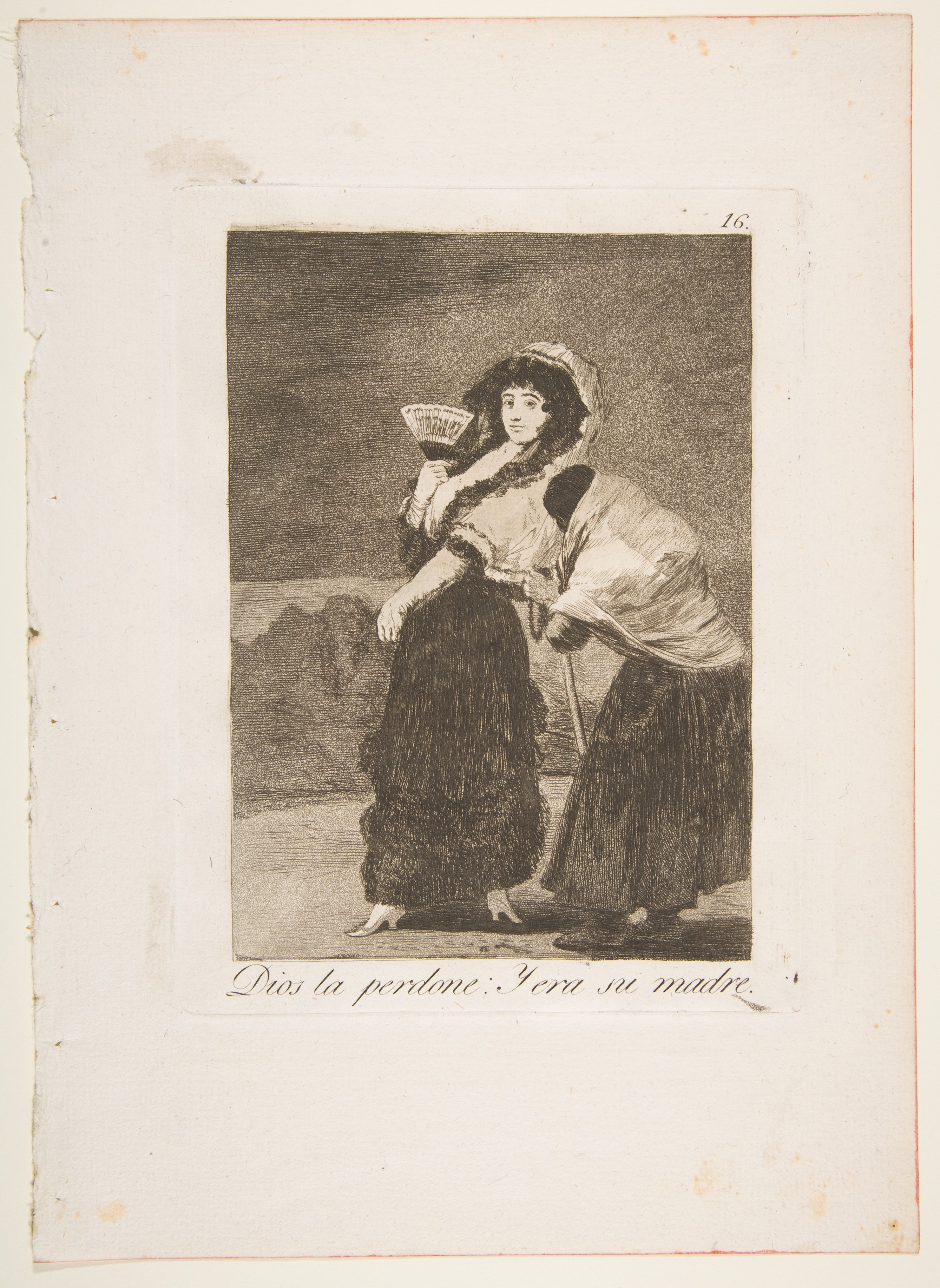 Plate 16  from "Los Caprichos": For heaven's sake: and it was her mother (Dios la Perdone: Y era su madre) by Goya (Francisco de Goya y Lucientes)
