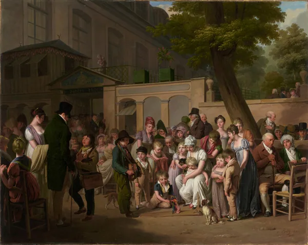 Entrance to the Jardin Turc by Louis-Léopold Boilly