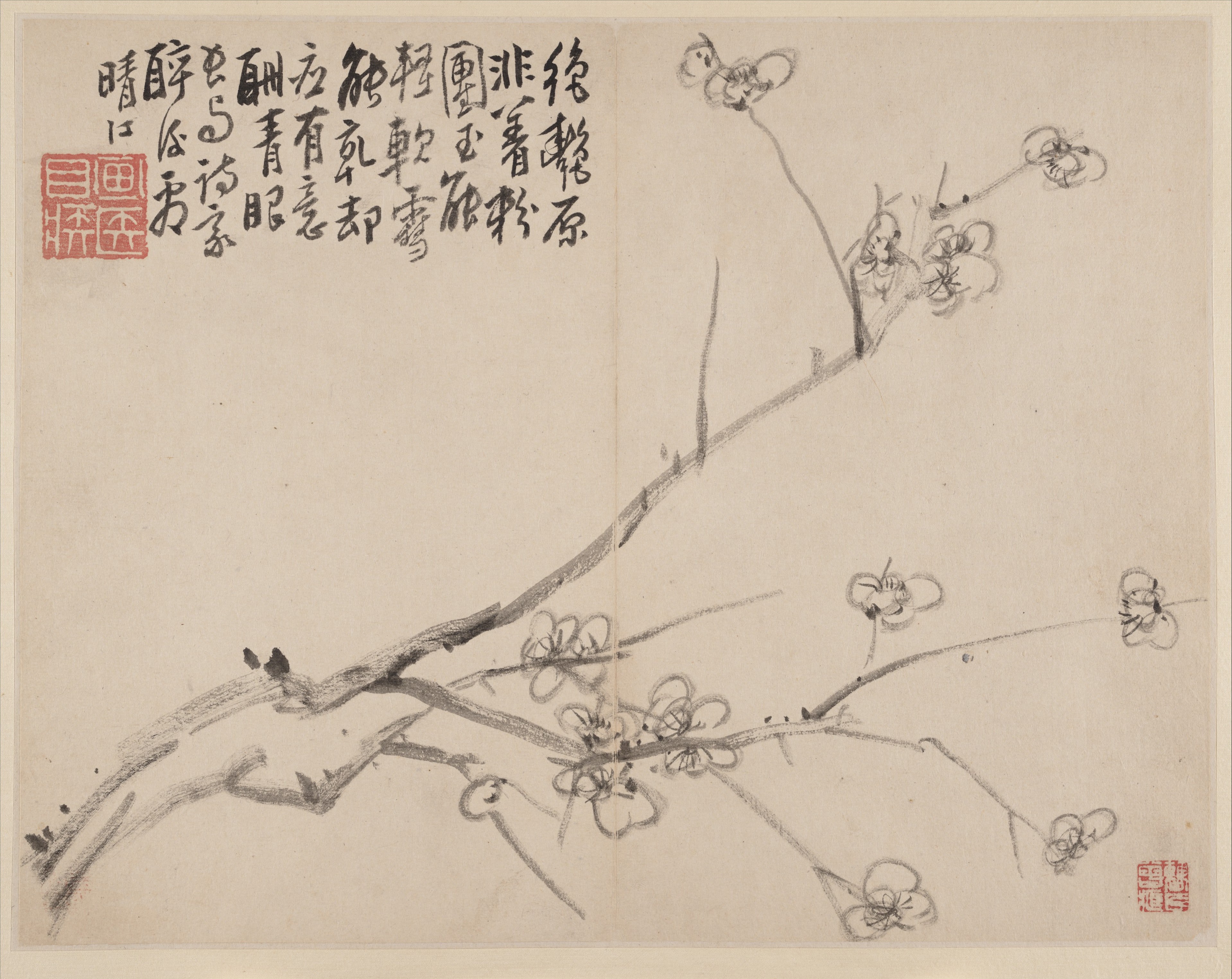 Album of Blossoming Plum — selected leaf 1 by Li Fangying