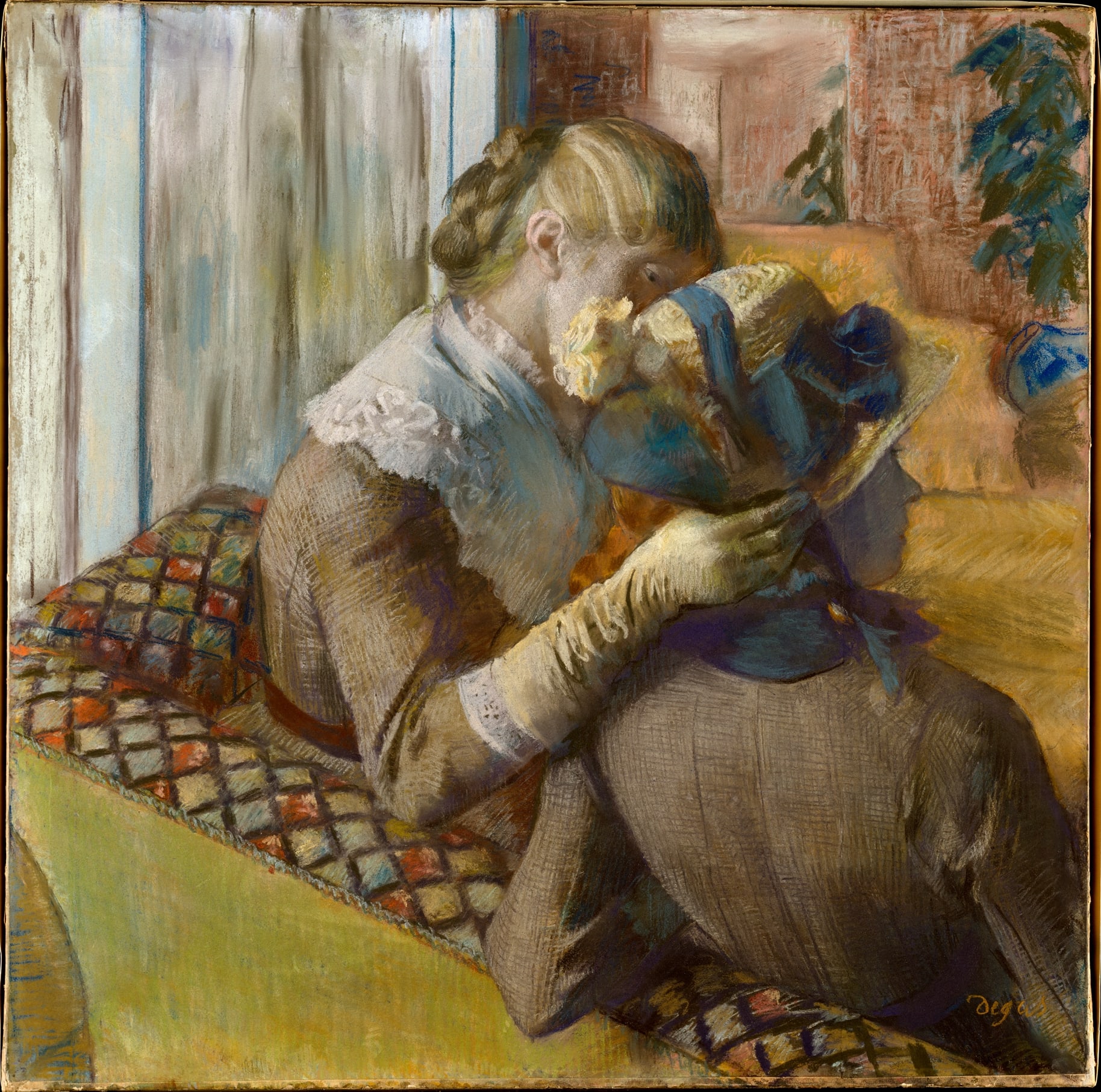 At the Milliner's by Edgar Degas