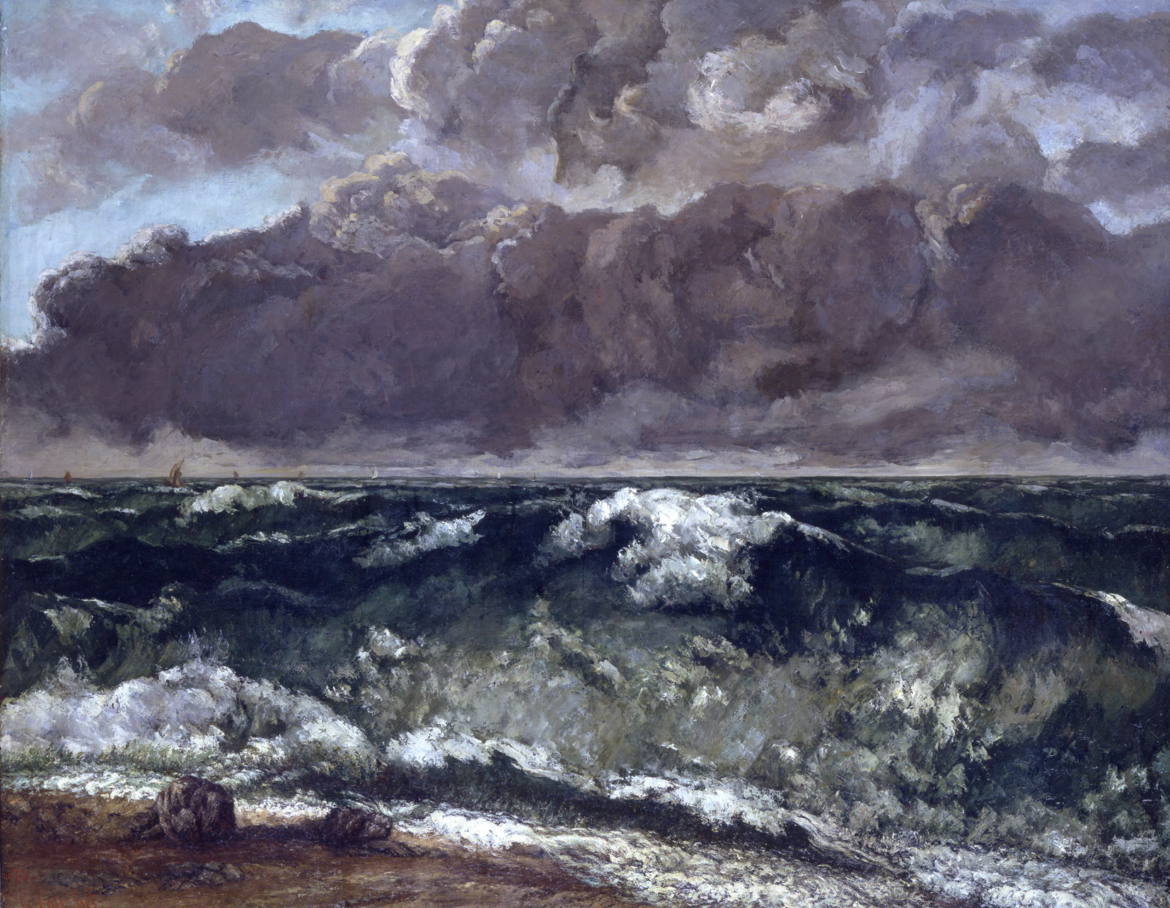 Die Welle by Gustave Courbet