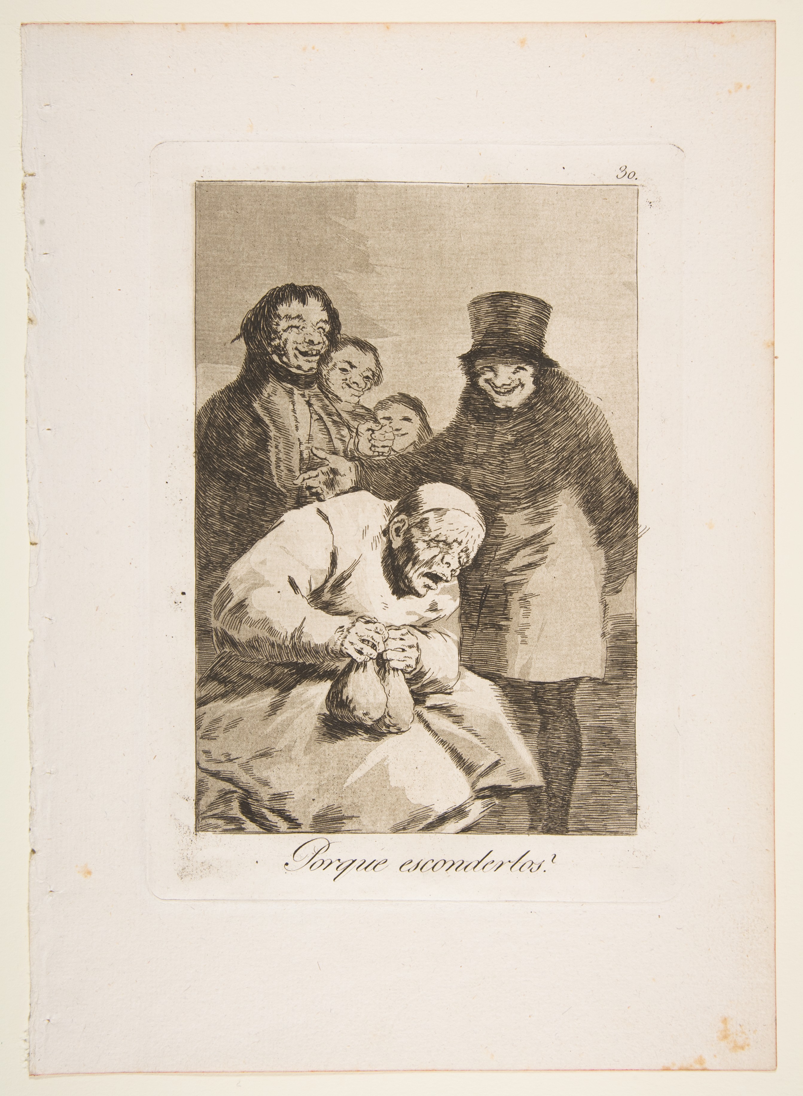 Plate 30 from "Los Caprichos": Why hide them? (Porque esconderlos?) by Goya (Francisco de Goya y Lucientes)