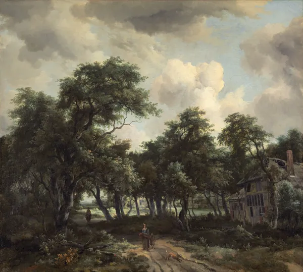 Hut among Trees by Meindert Hobbema