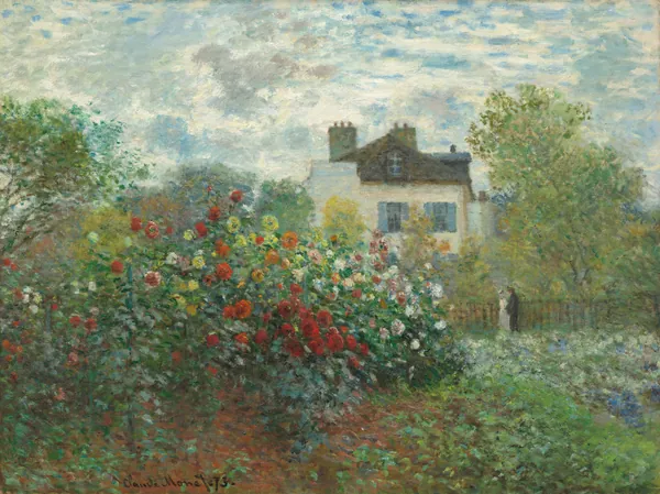 The Artist's Garden in Argenteuil (A Corner of the Garden with Dahlias) by Claude Monet