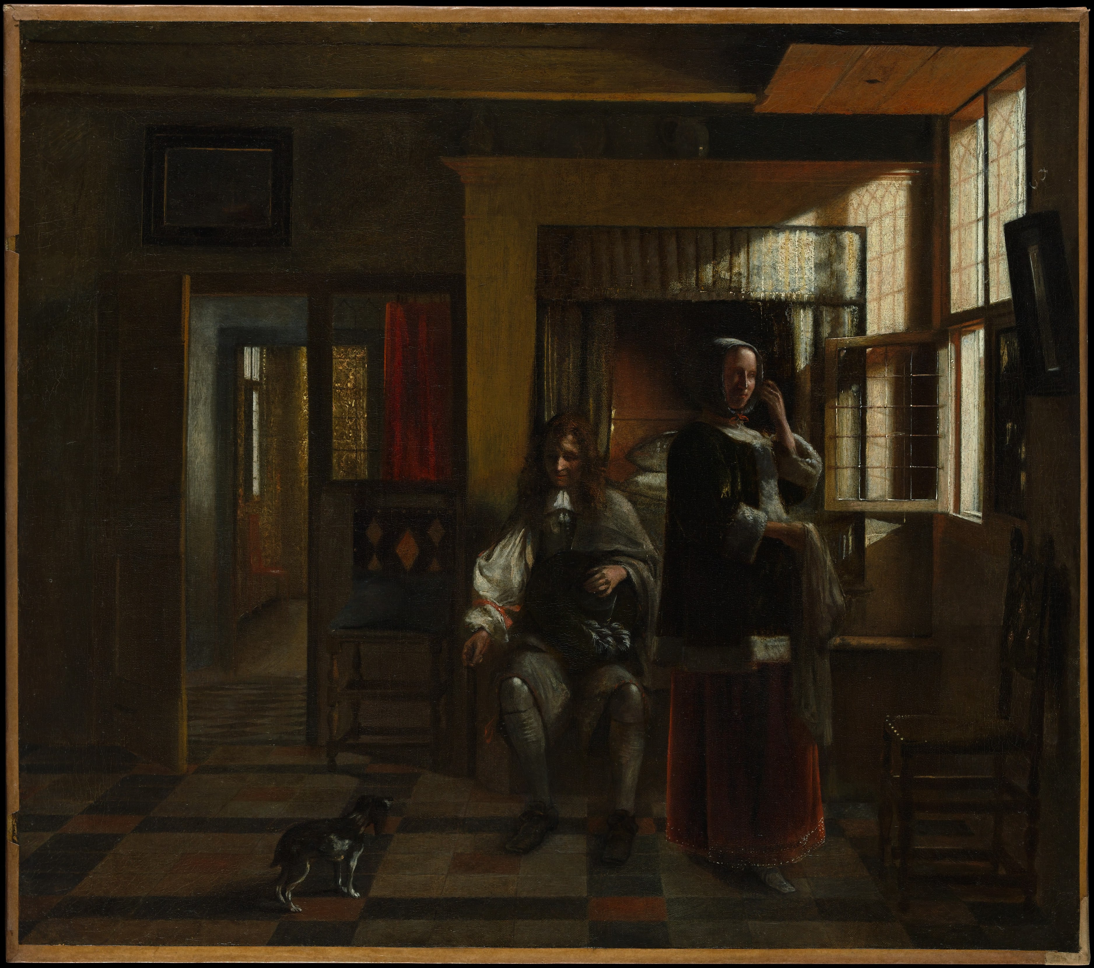 Interior with a Young Couple by Pieter de Hooch