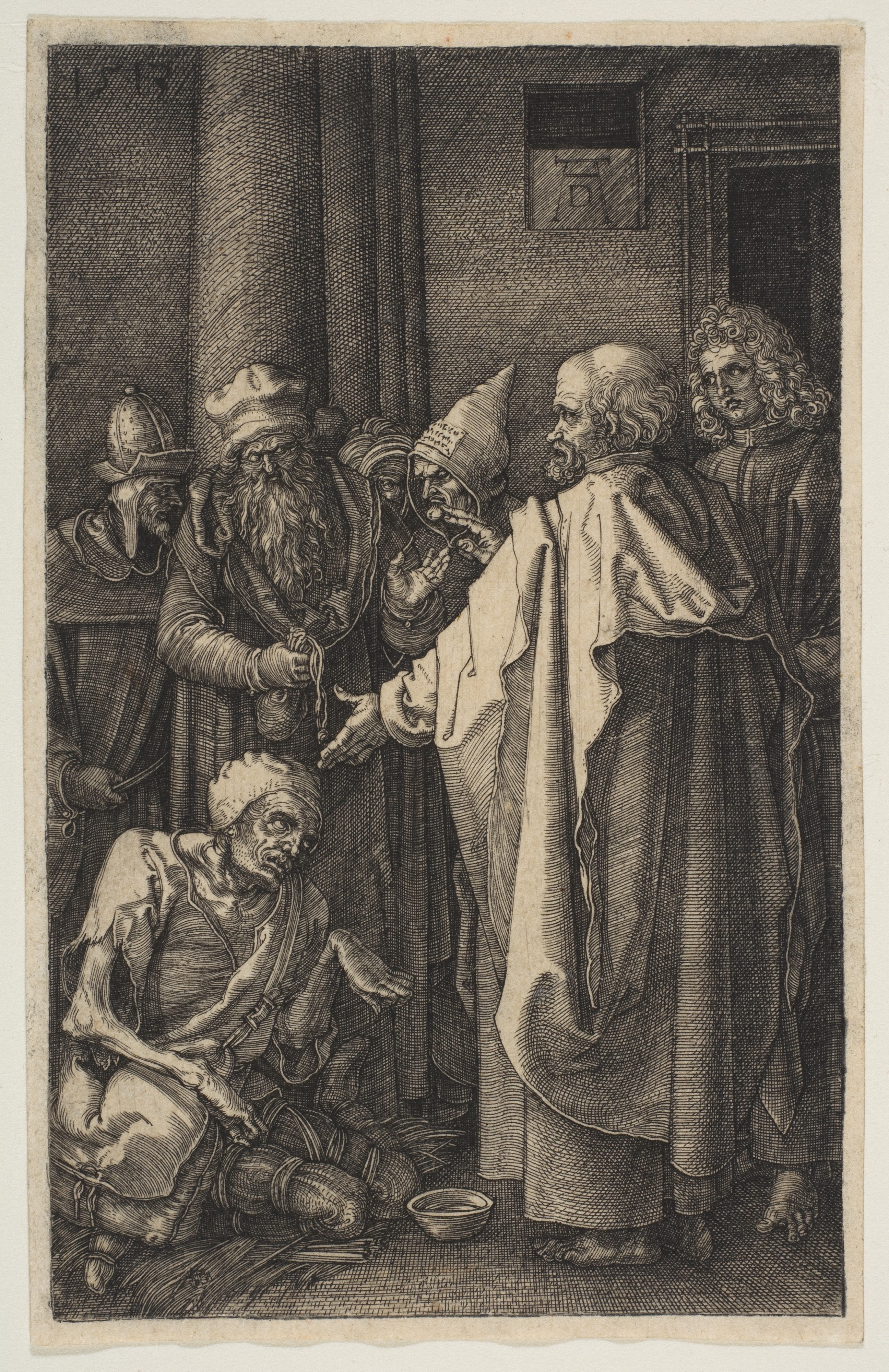 Saint Peter and Saint John at the Gate of the Temple, from "The Passion" by Albrecht Dürer