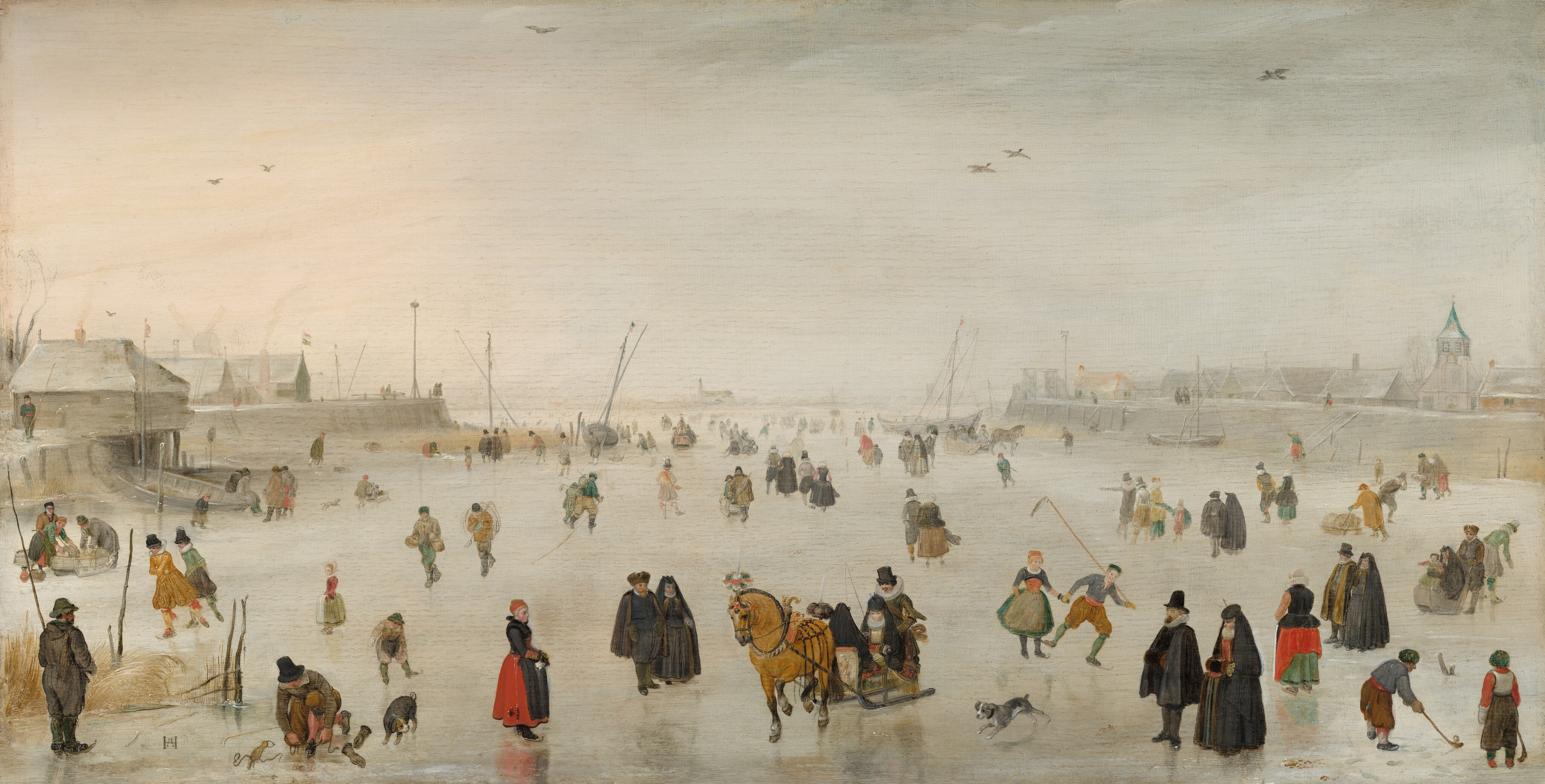 A Scene on the Ice by Hendrick Avercamp