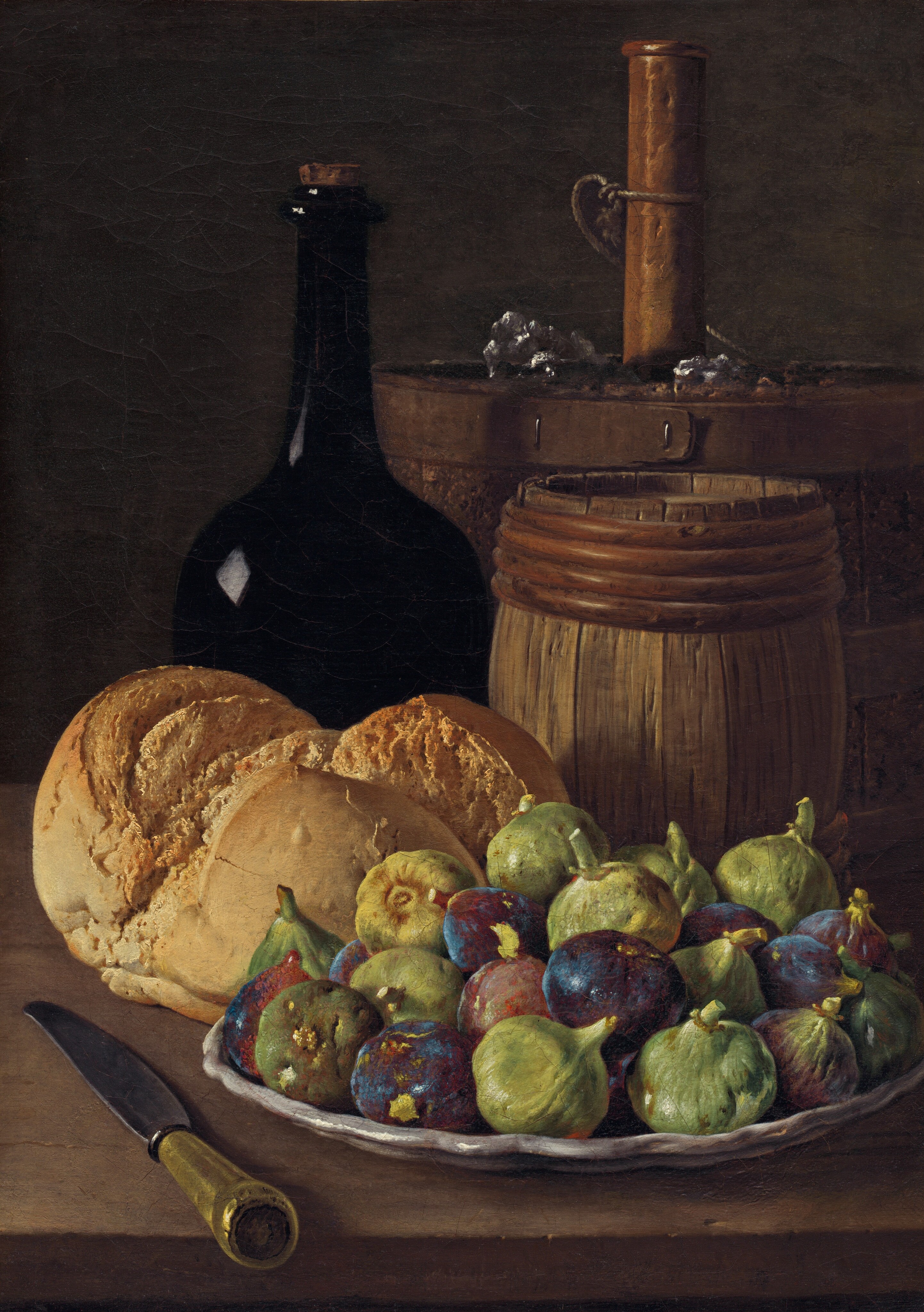 Still Life with Figs and Bread by Luis Meléndez