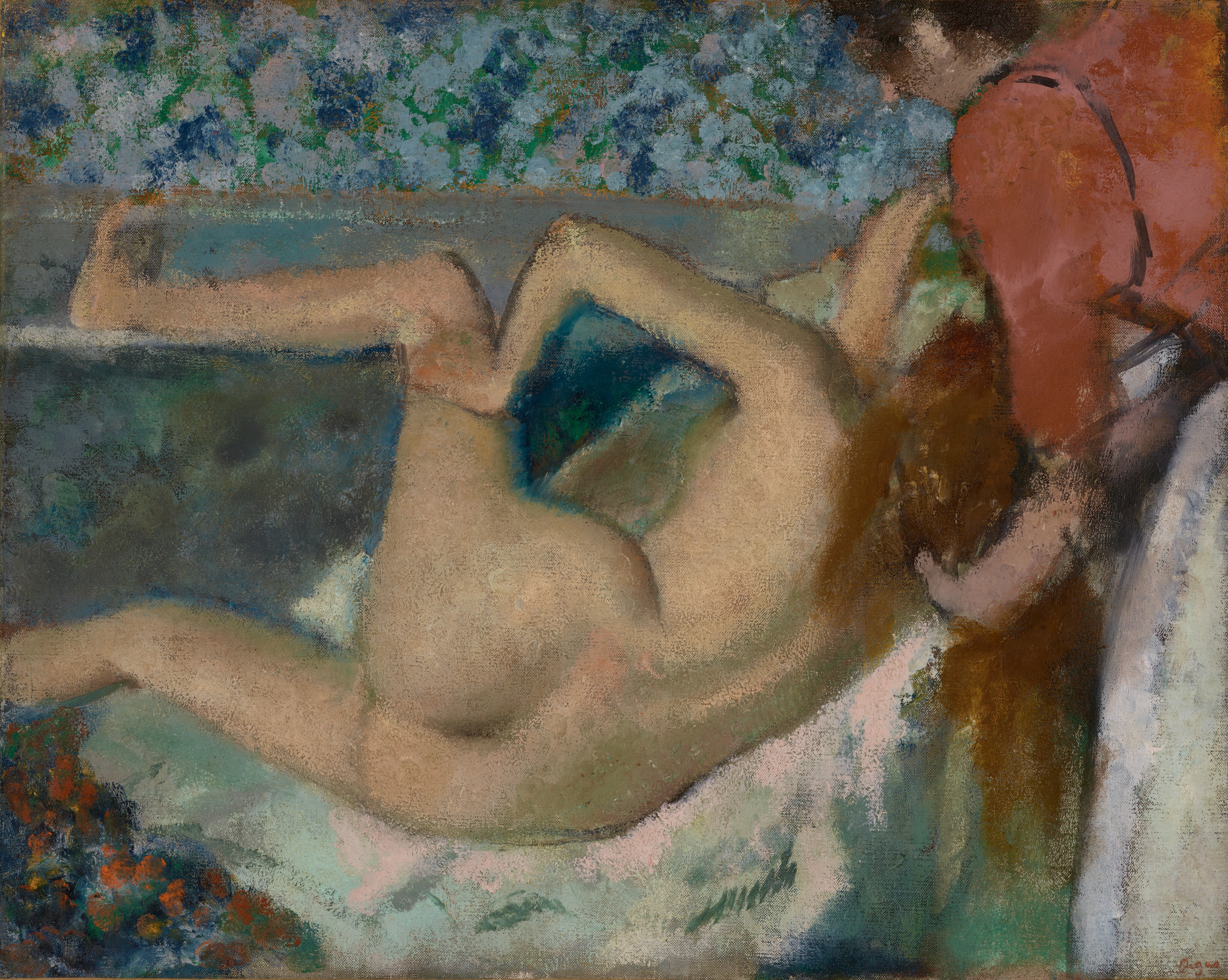 After the Bath by Edgar Degas