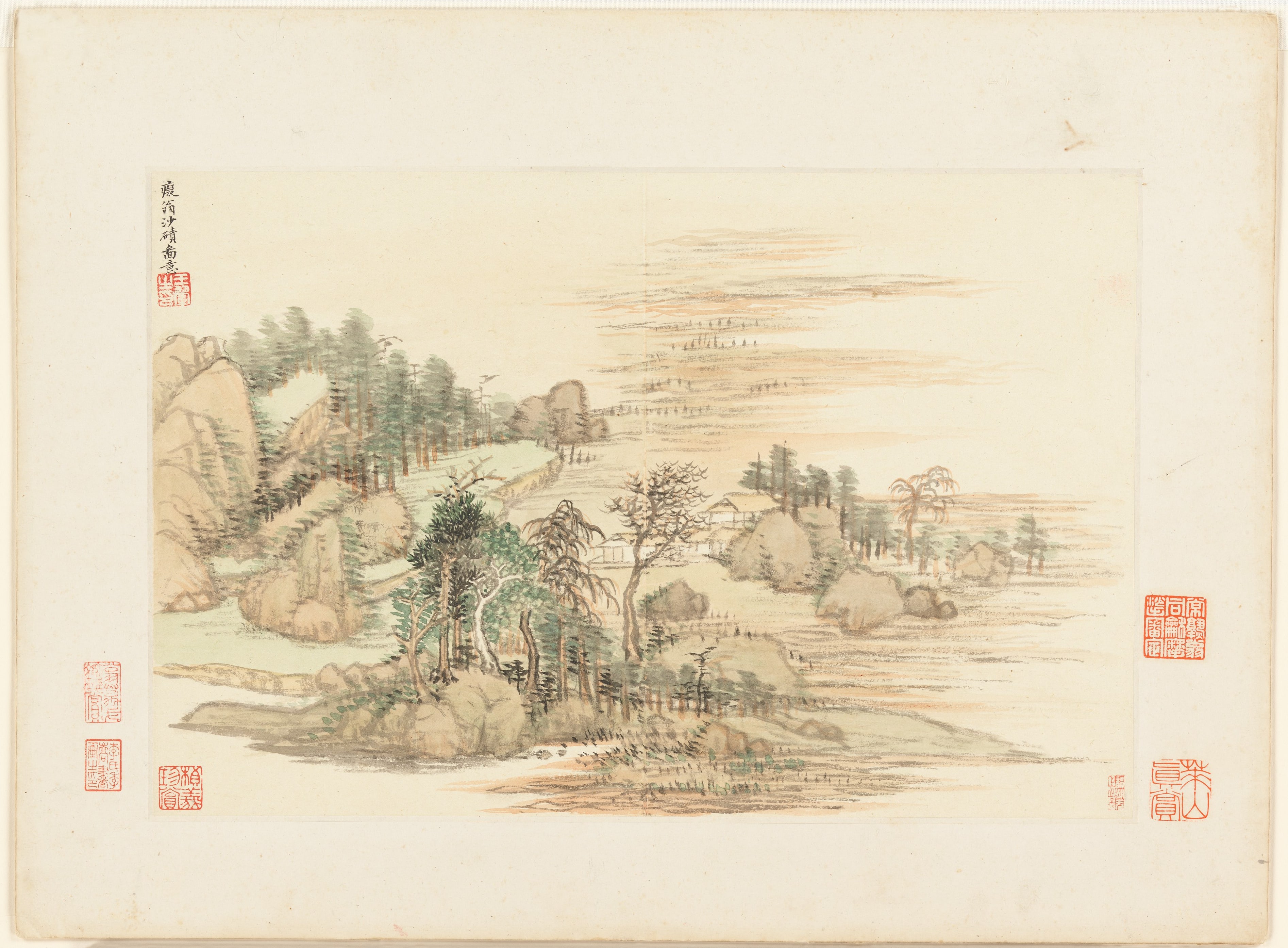 Landscapes after old masters — selected leaf 8 by Wang Hui