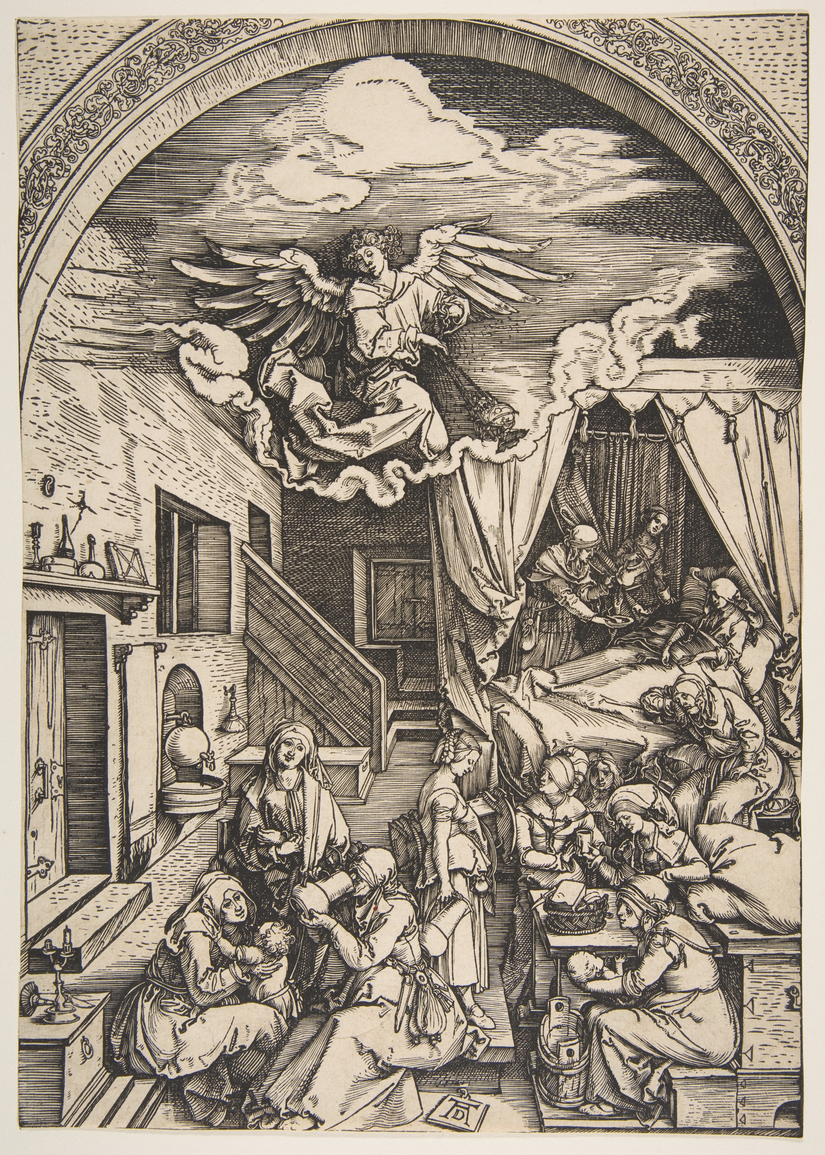 The Birth of the Virgin, from "The Life of the Virgin" by Albrecht Dürer