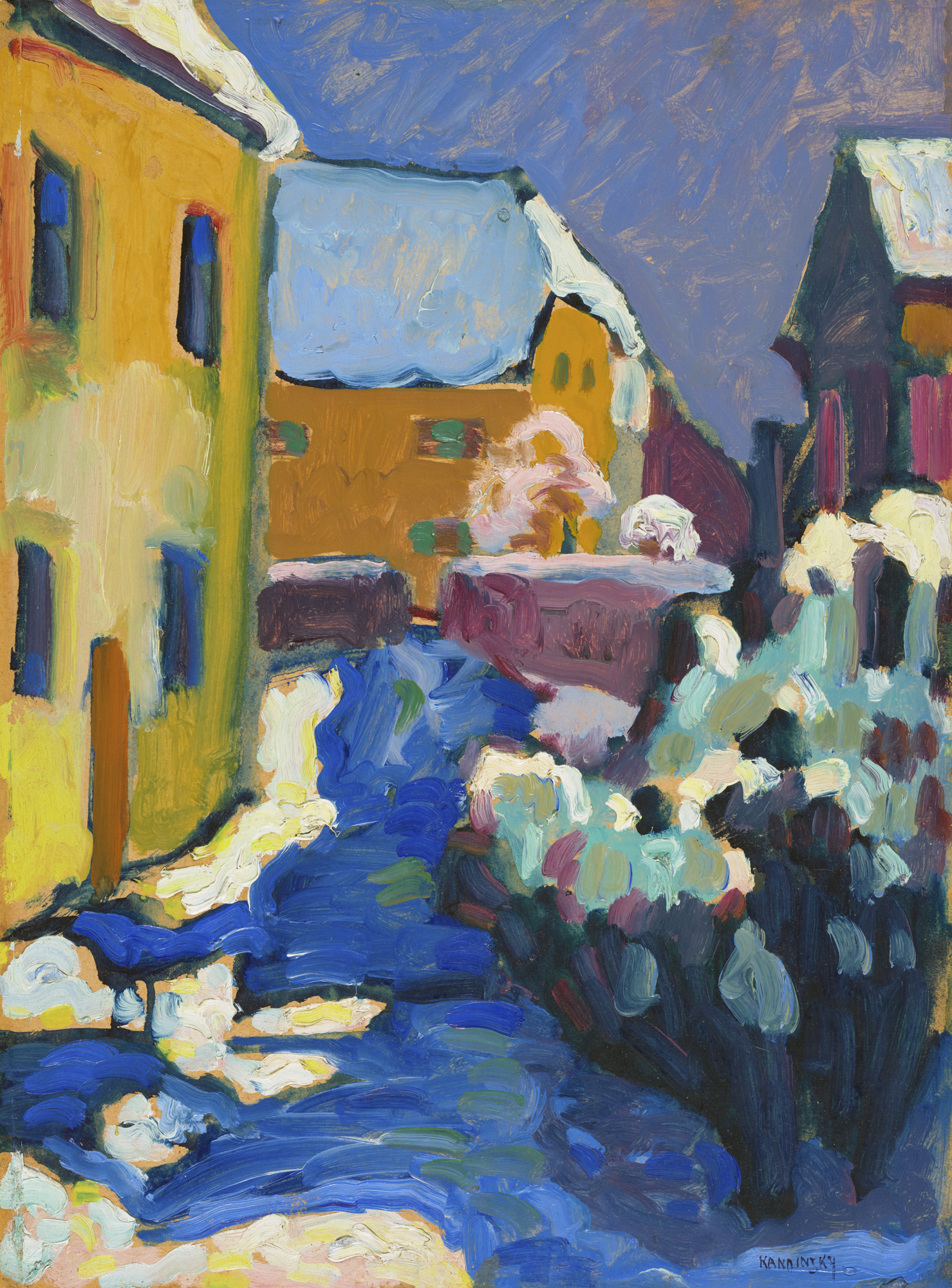 Kochel – Friedhof und Pfarrhaus by Wassily Kandinsky