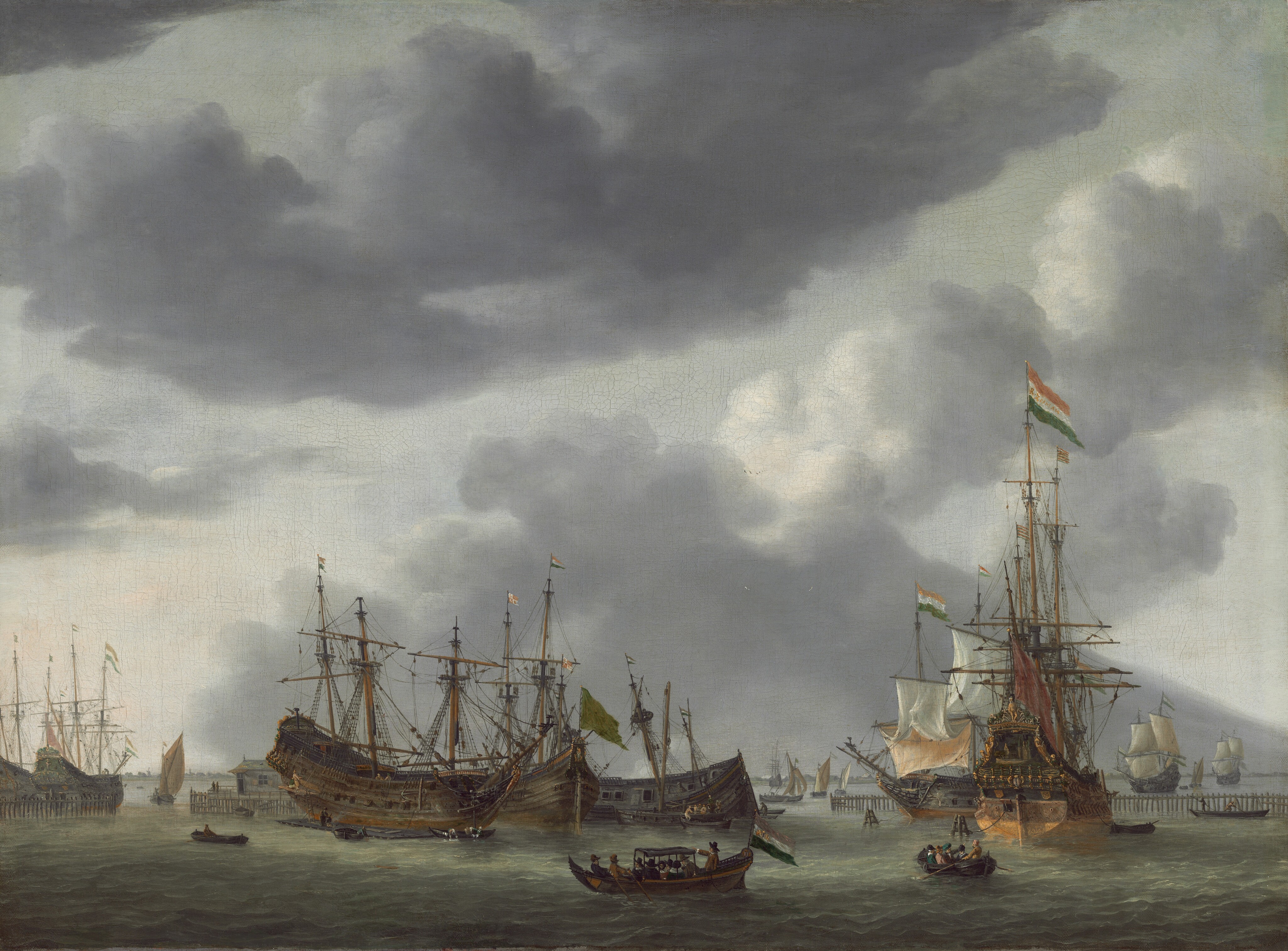 Amsterdam Harbor Scene by Reinier Nooms, called Zeeman