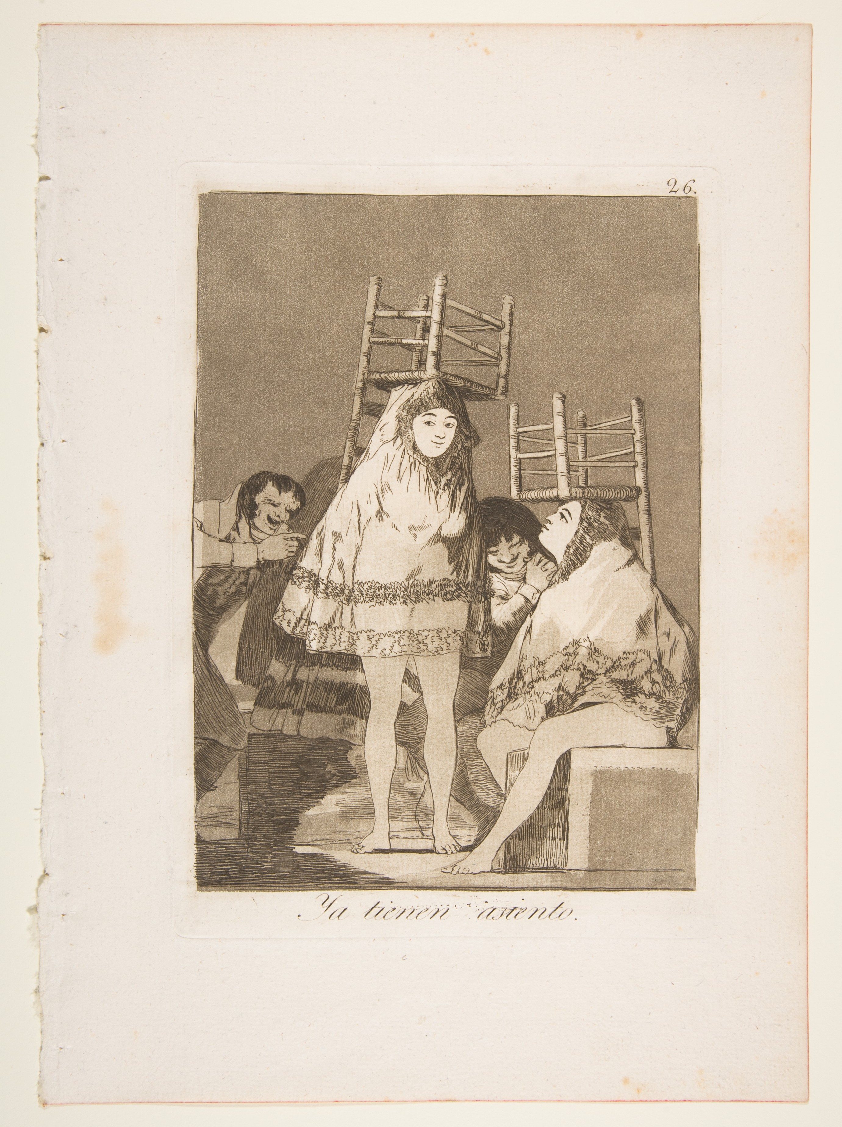 Plate 26 from "Los Caprichos": They've already got a seat (Ya tienen asiento) by Goya (Francisco de Goya y Lucientes)