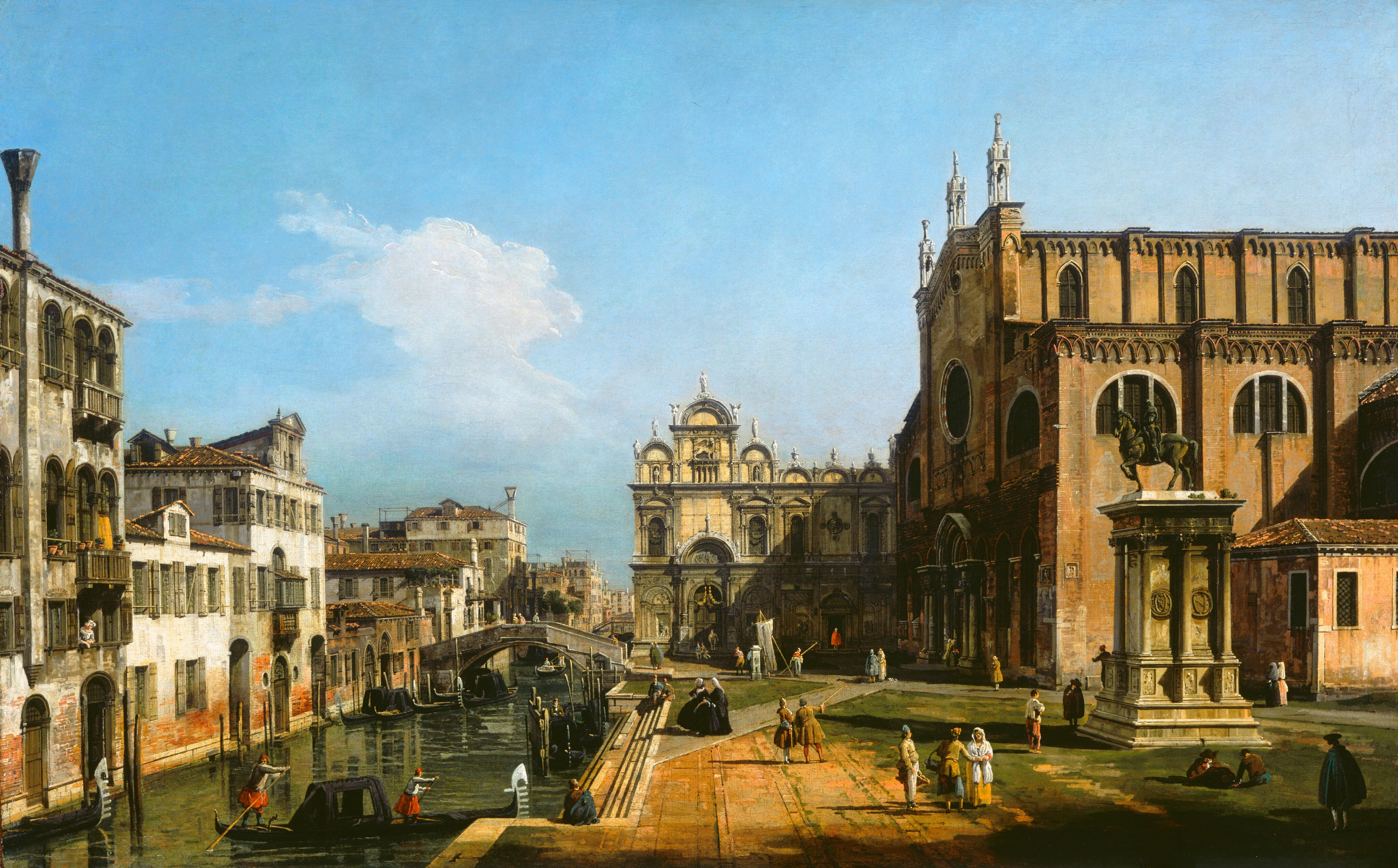 The Campo di SS. Giovanni e Paolo, Venice by Bernardo Bellotto