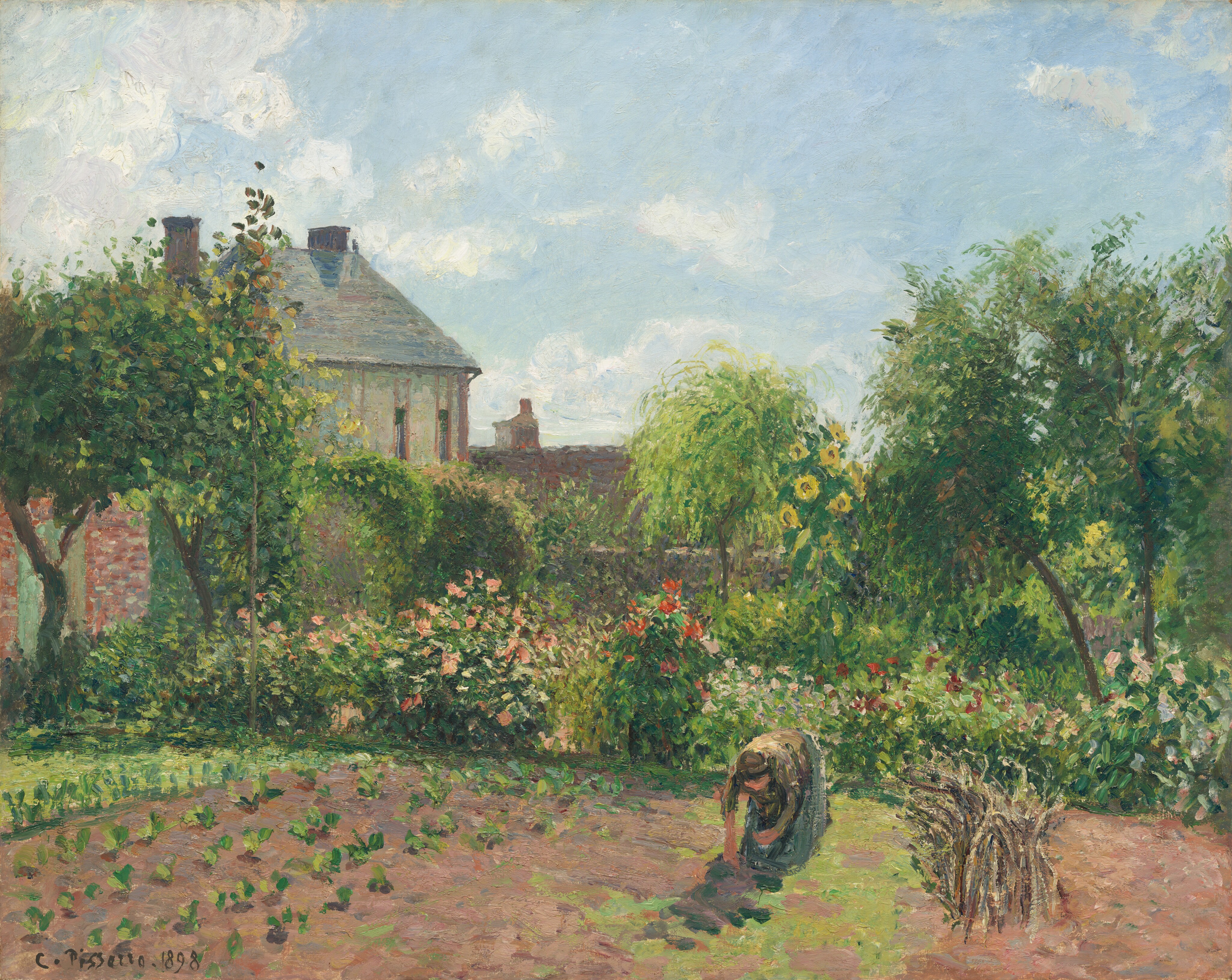 The Artist's Garden at Eragny by Camille Pissarro