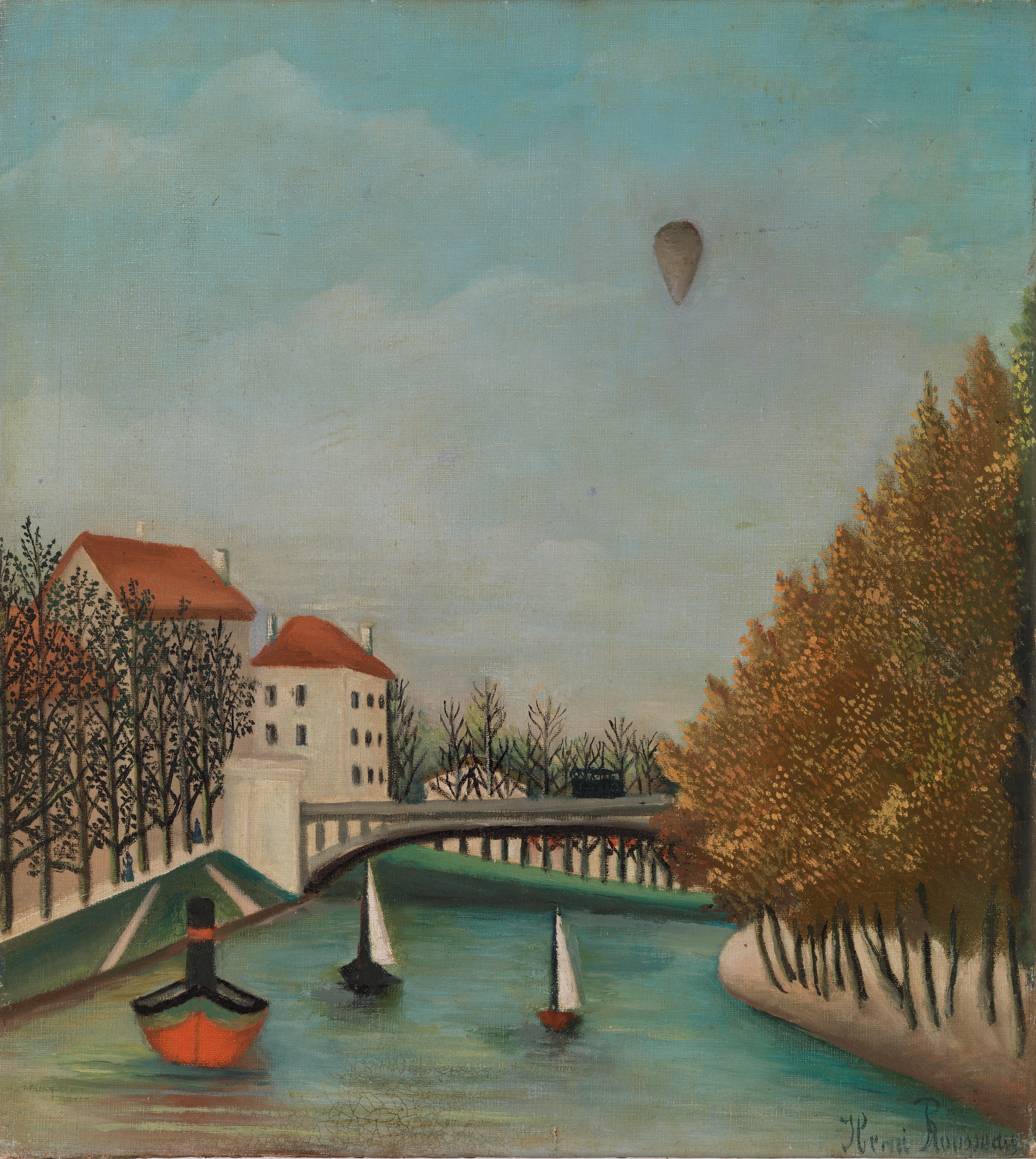 View of Clichy Bridge at Asnières (Vue du pont Clichy à Asnières) by Henri Rousseau
