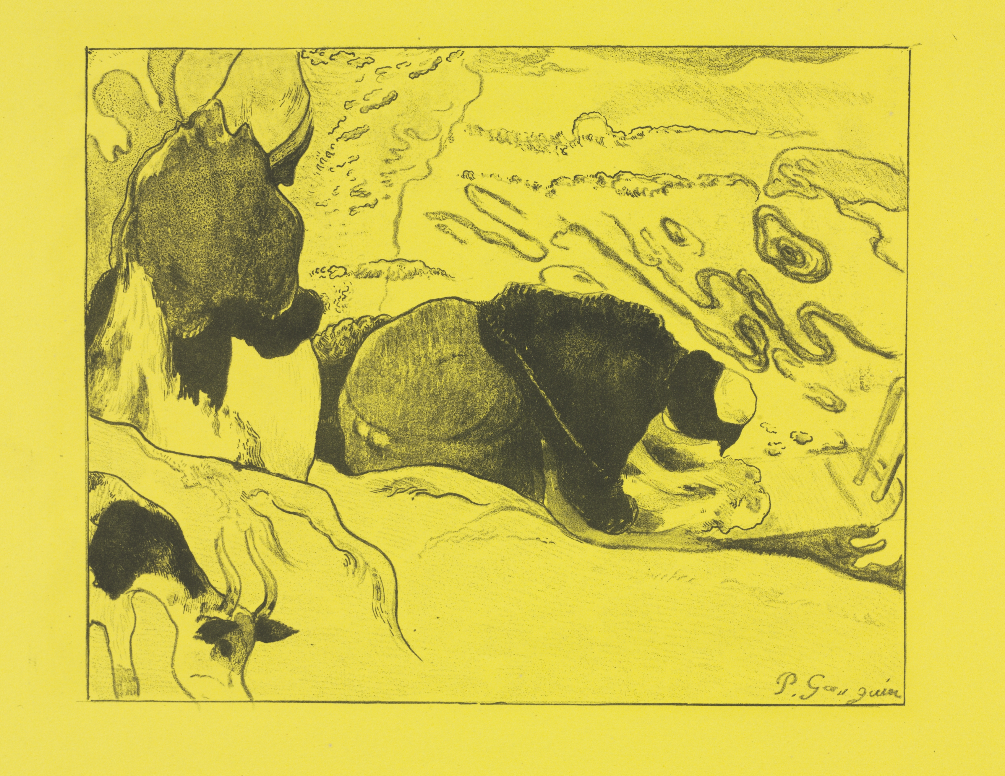 Volpini Suite: Laundresses (Les Laveuses) by Paul Gauguin