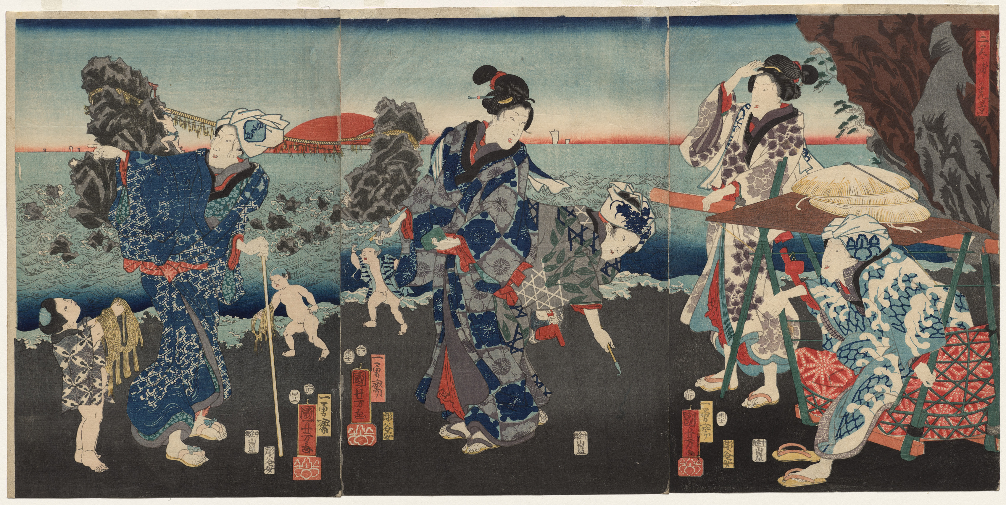 Splendid View at Futamigaura Bay by Utagawa Kuniyoshi
