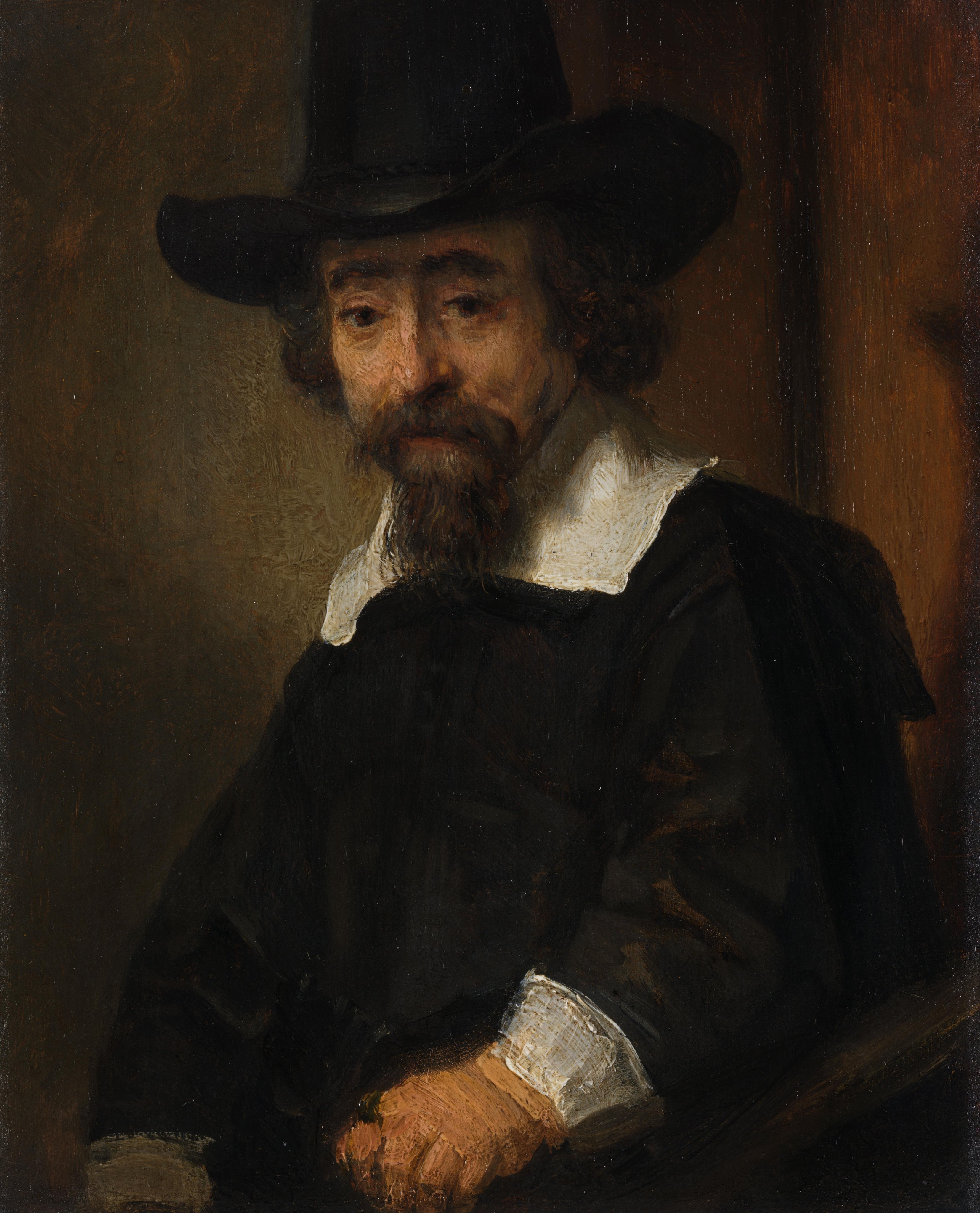 Portrait of Dr Ephraïm Bueno by Rembrandt van Rijn