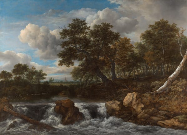 Landscape with Waterfall by Jacob Isaacksz van Ruisdael