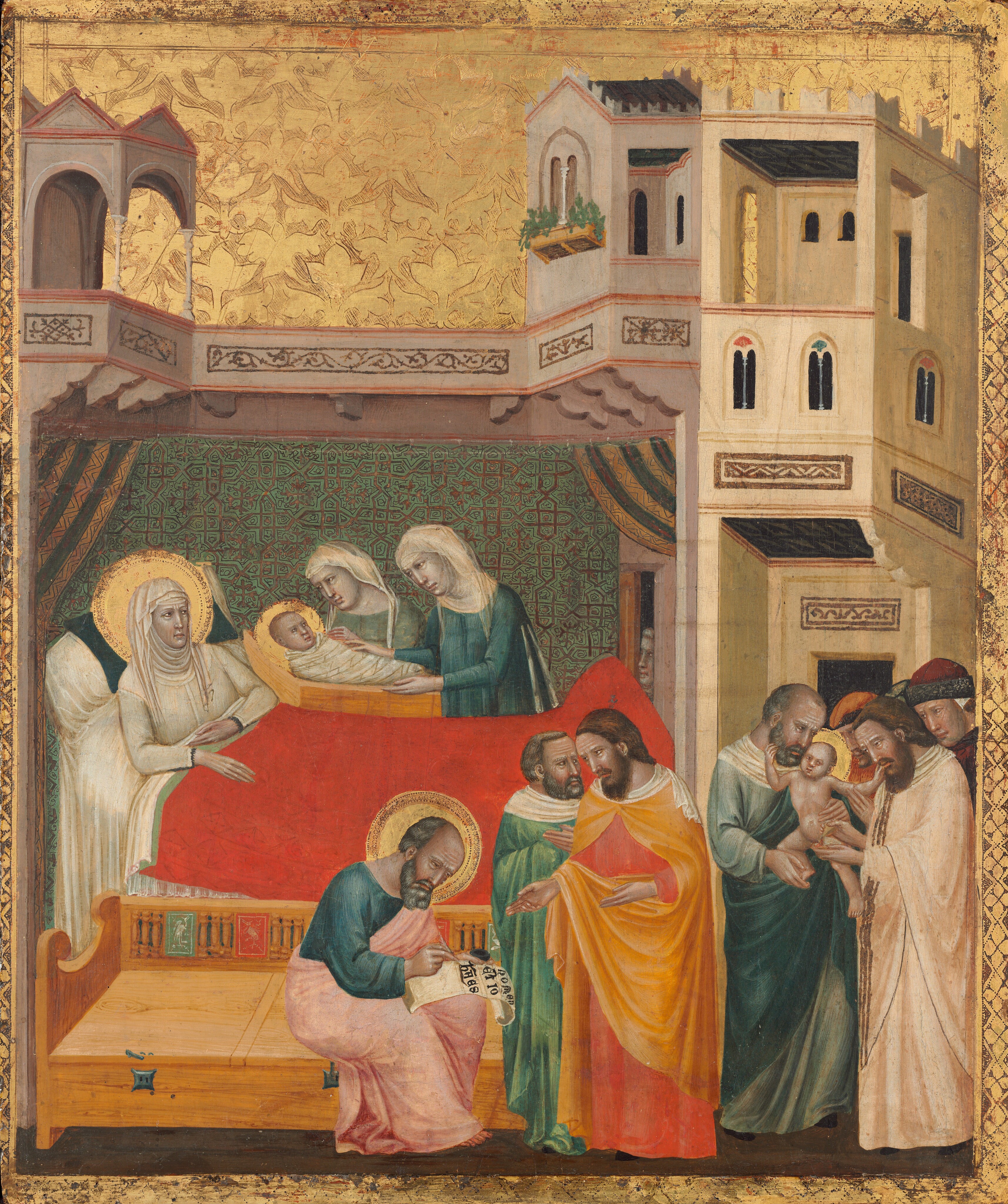 The Birth, Naming, and Circumcision of Saint John the Baptist by Giovanni Baronzio