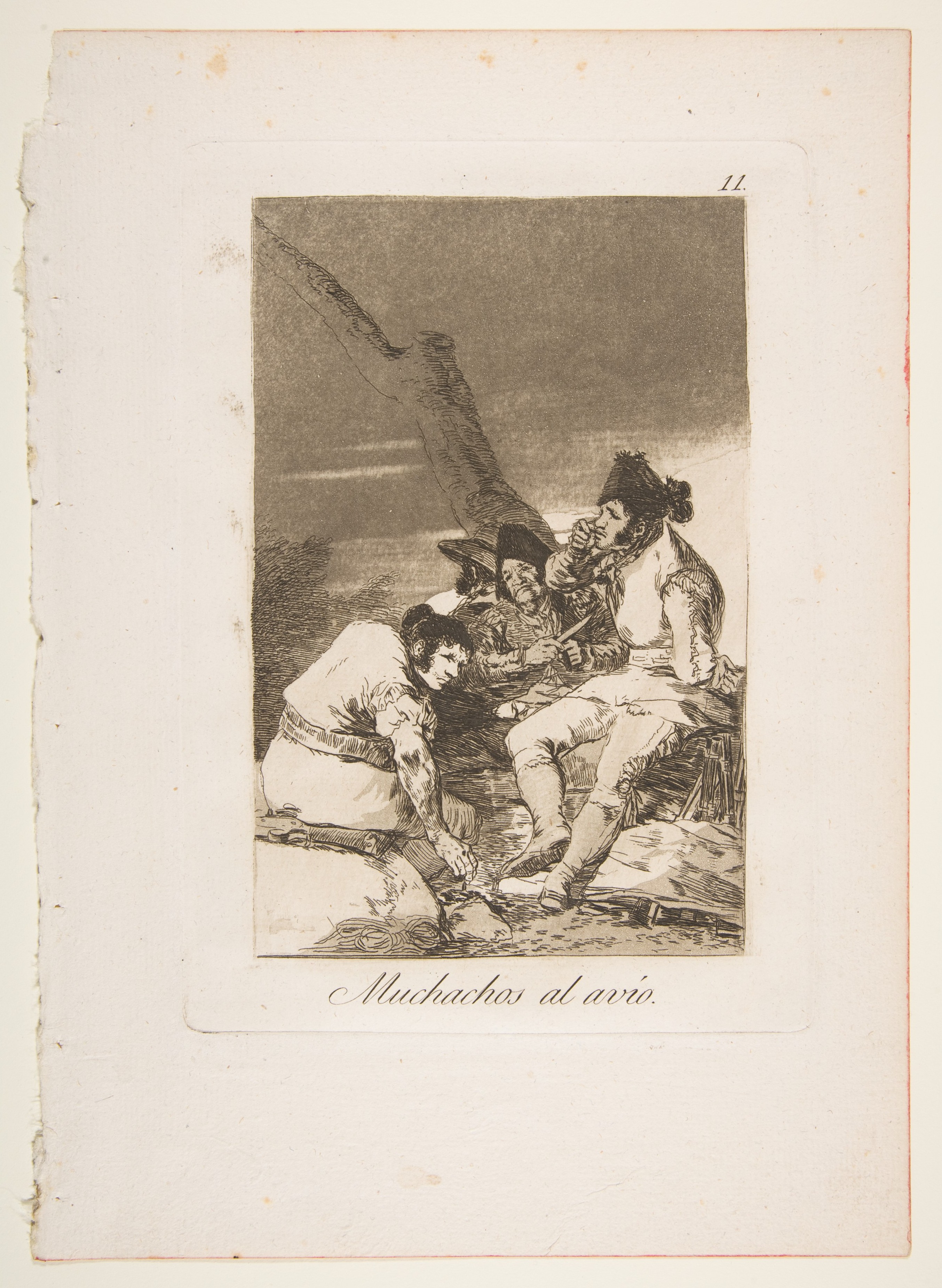 Plate 11 from "Los Caprichos": Lads Making Ready (Muchachos al Avío) by Goya (Francisco de Goya y Lucientes)
