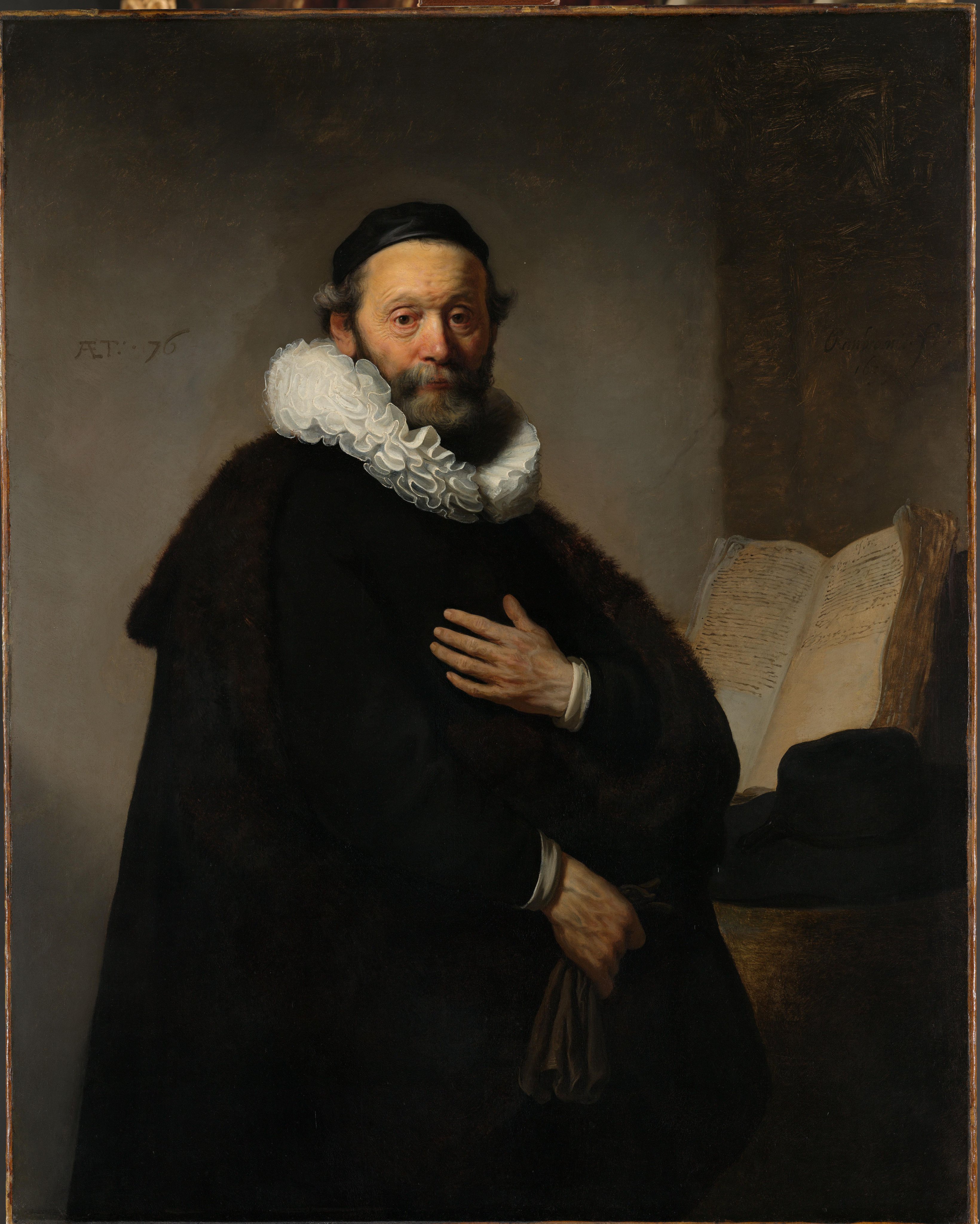 Portrait of Johannes Wtenbogaert by Rembrandt van Rijn