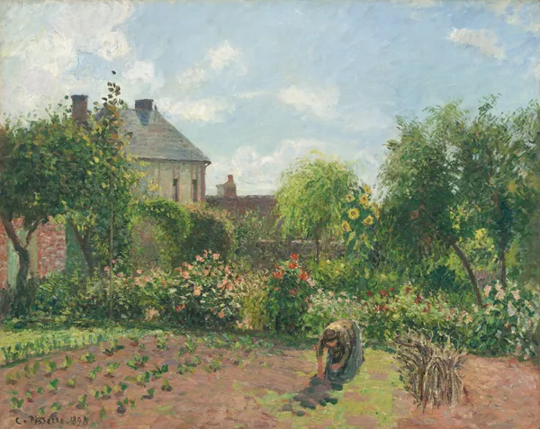 The Artist's Garden at Eragny by Camille Pissarro