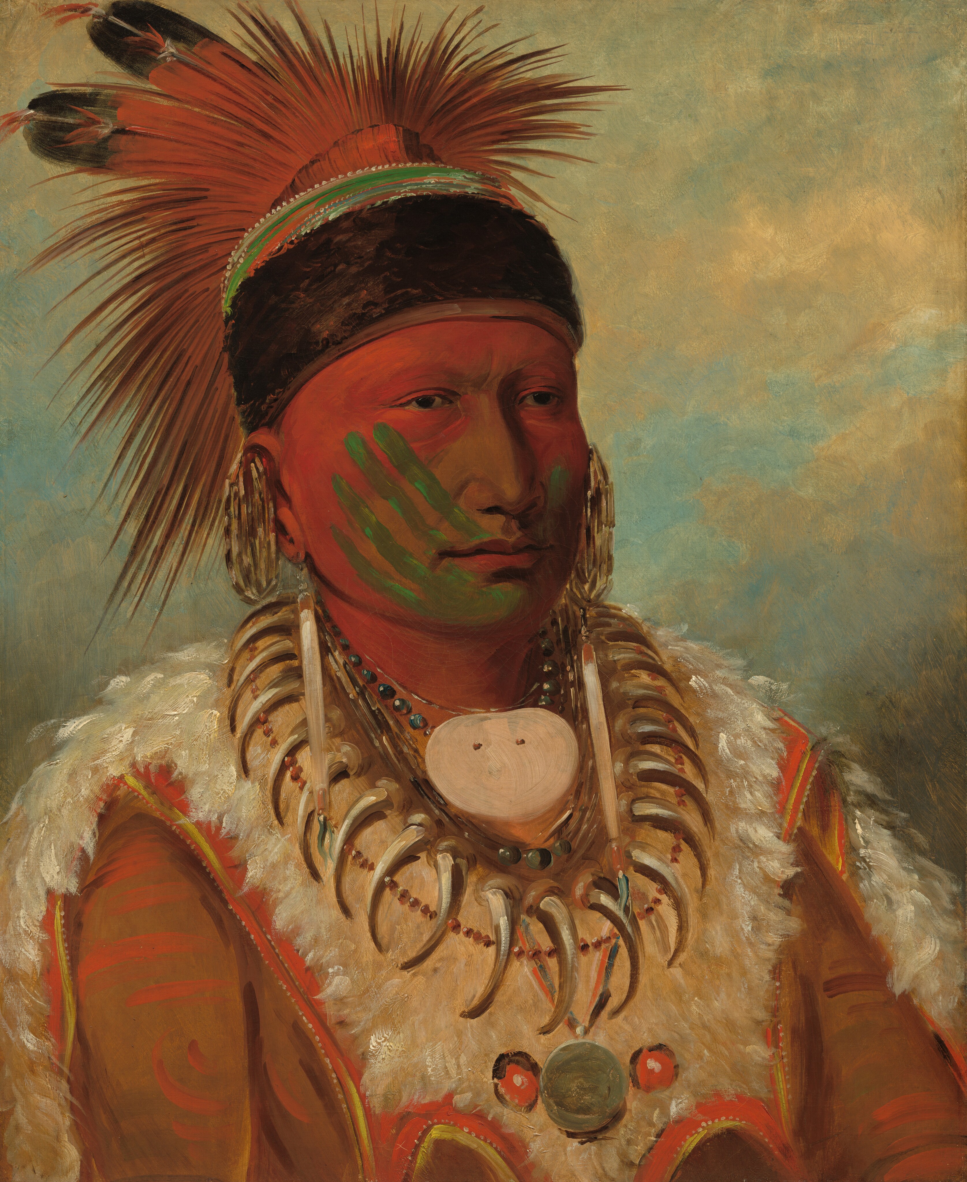 The White Cloud, Head Chief of the Iowas by George Catlin