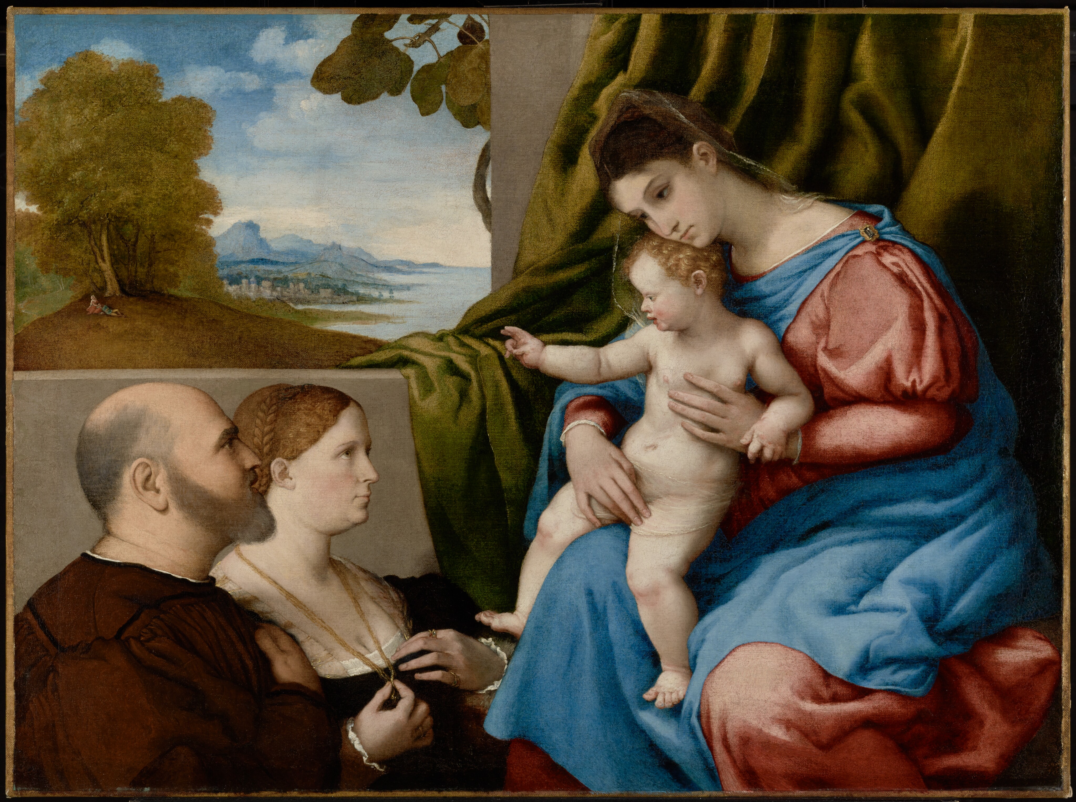 Madonna and Child with Two Donors by Lorenzo Lotto