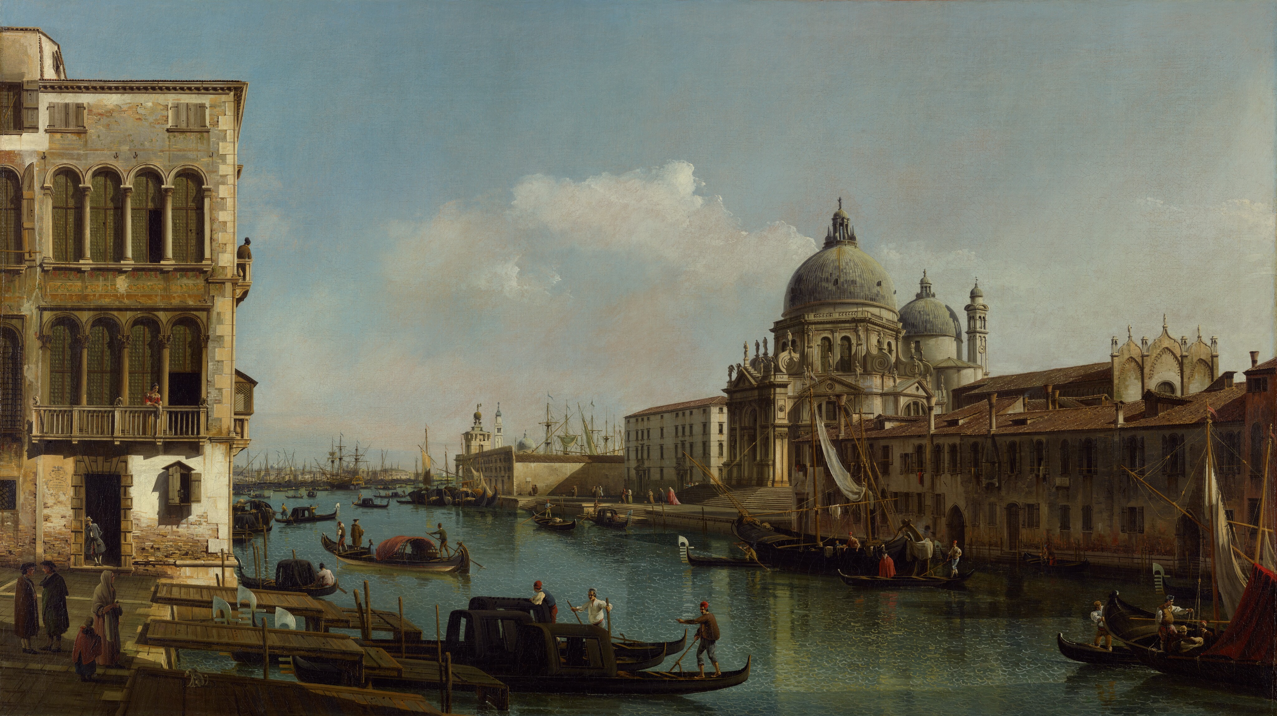 View of the Grand Canal: Santa Maria della Salute and the Dogana from Campo Santa Maria Zobenigo by Bernardo Bellotto
