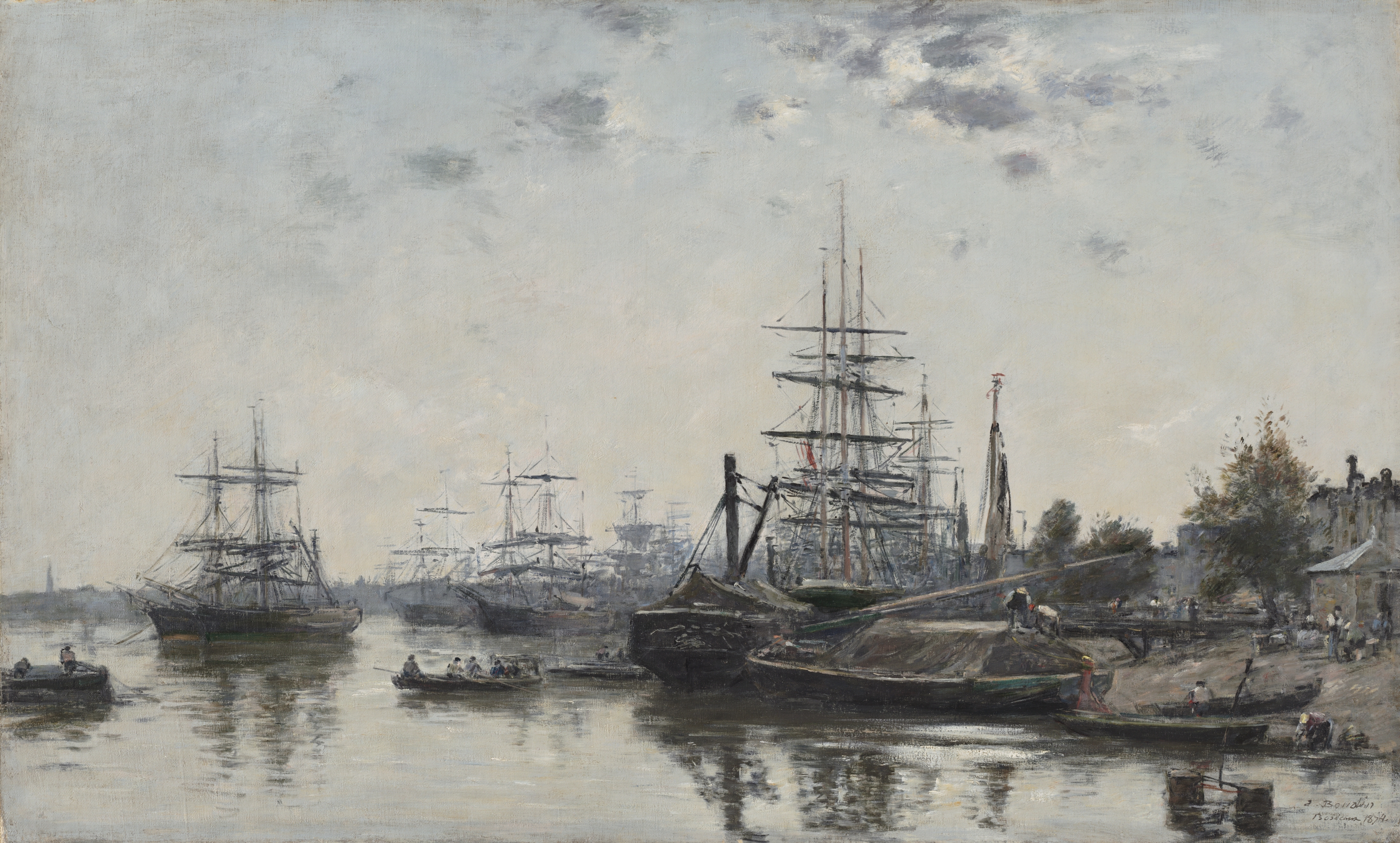 View of Bordeaux, from the Quai des Chartrons by Eugène Boudin