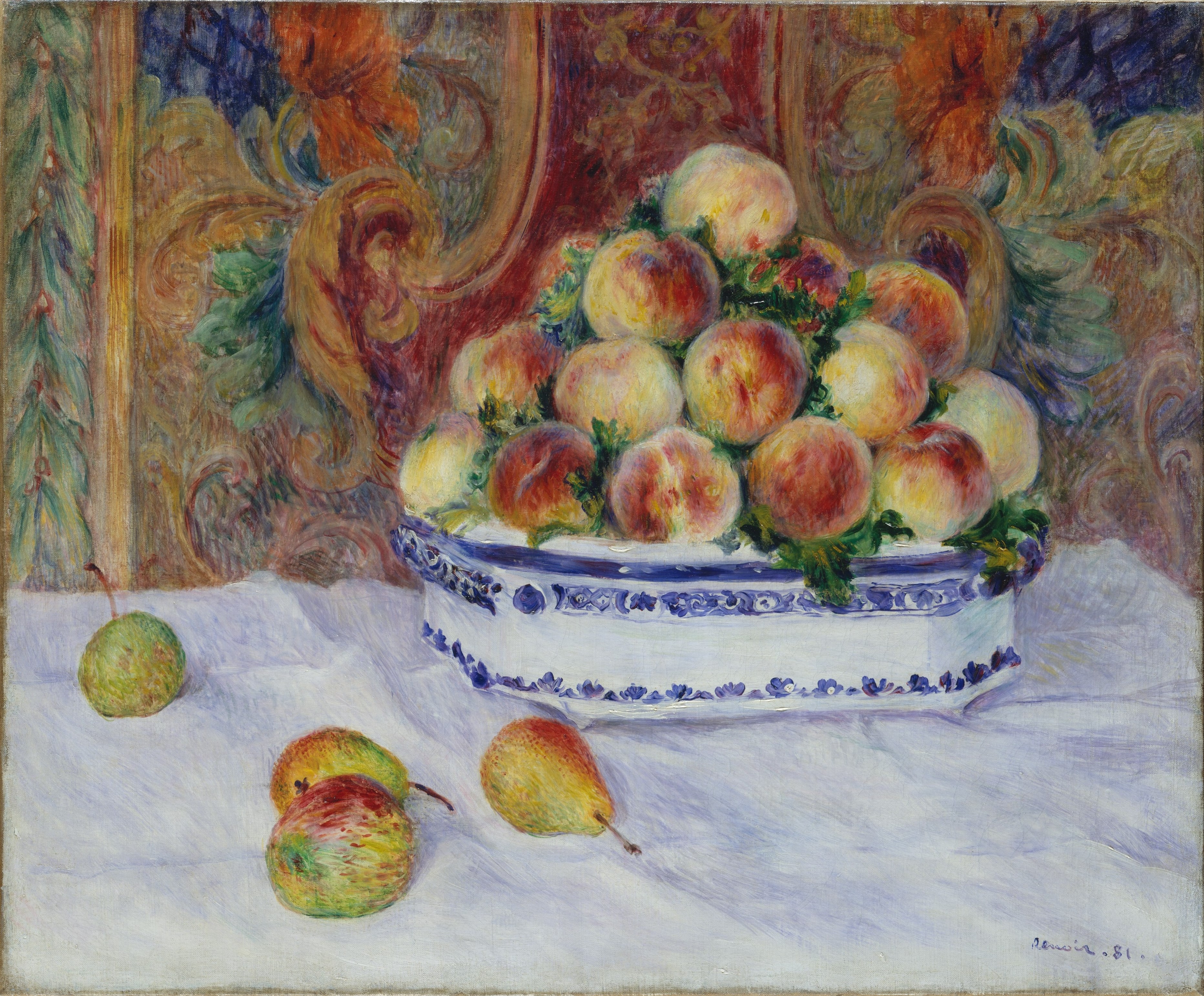 Still Life with Peaches by Auguste Renoir
