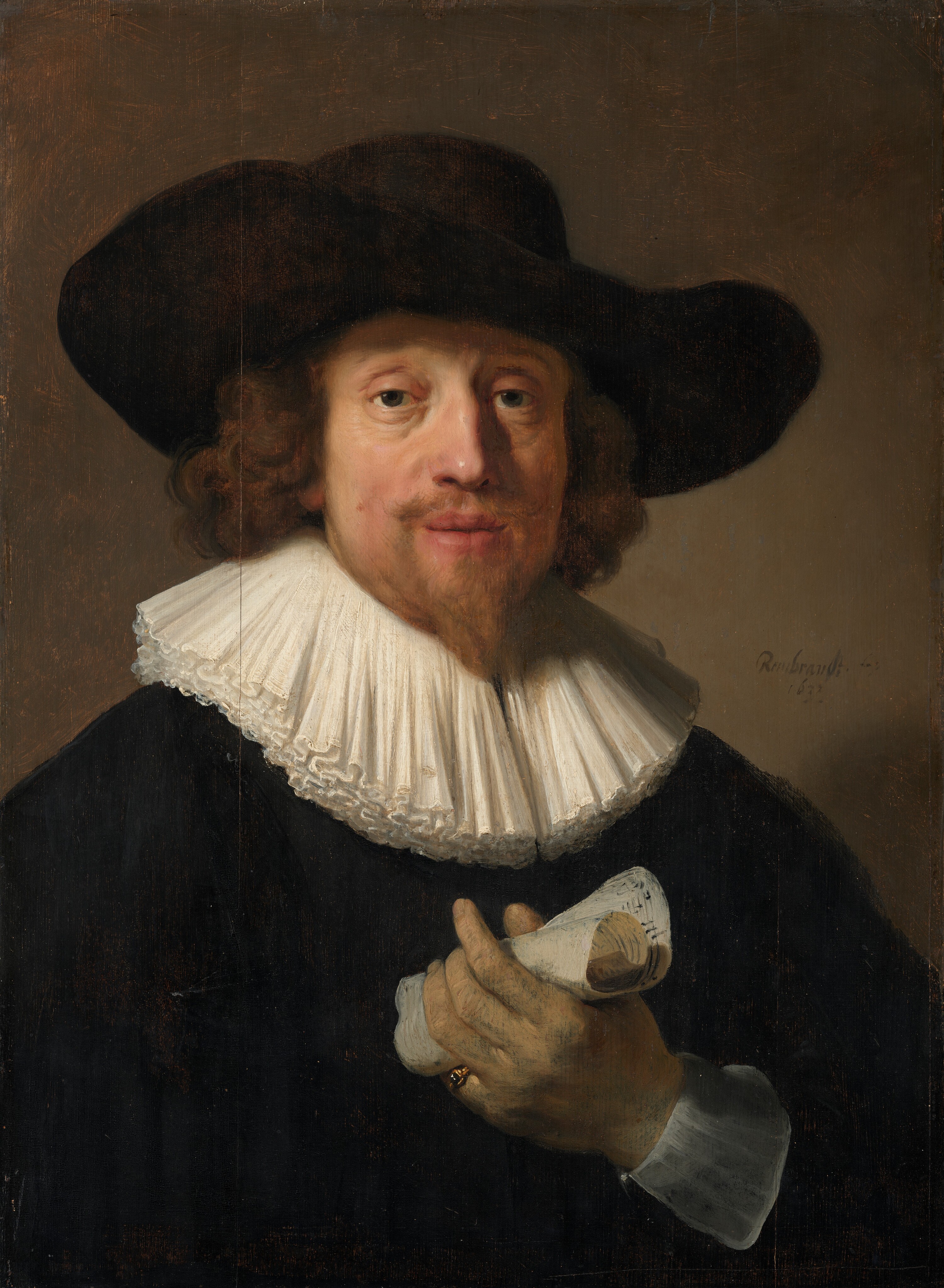 Man with a Sheet of Music by Rembrandt van Rijn