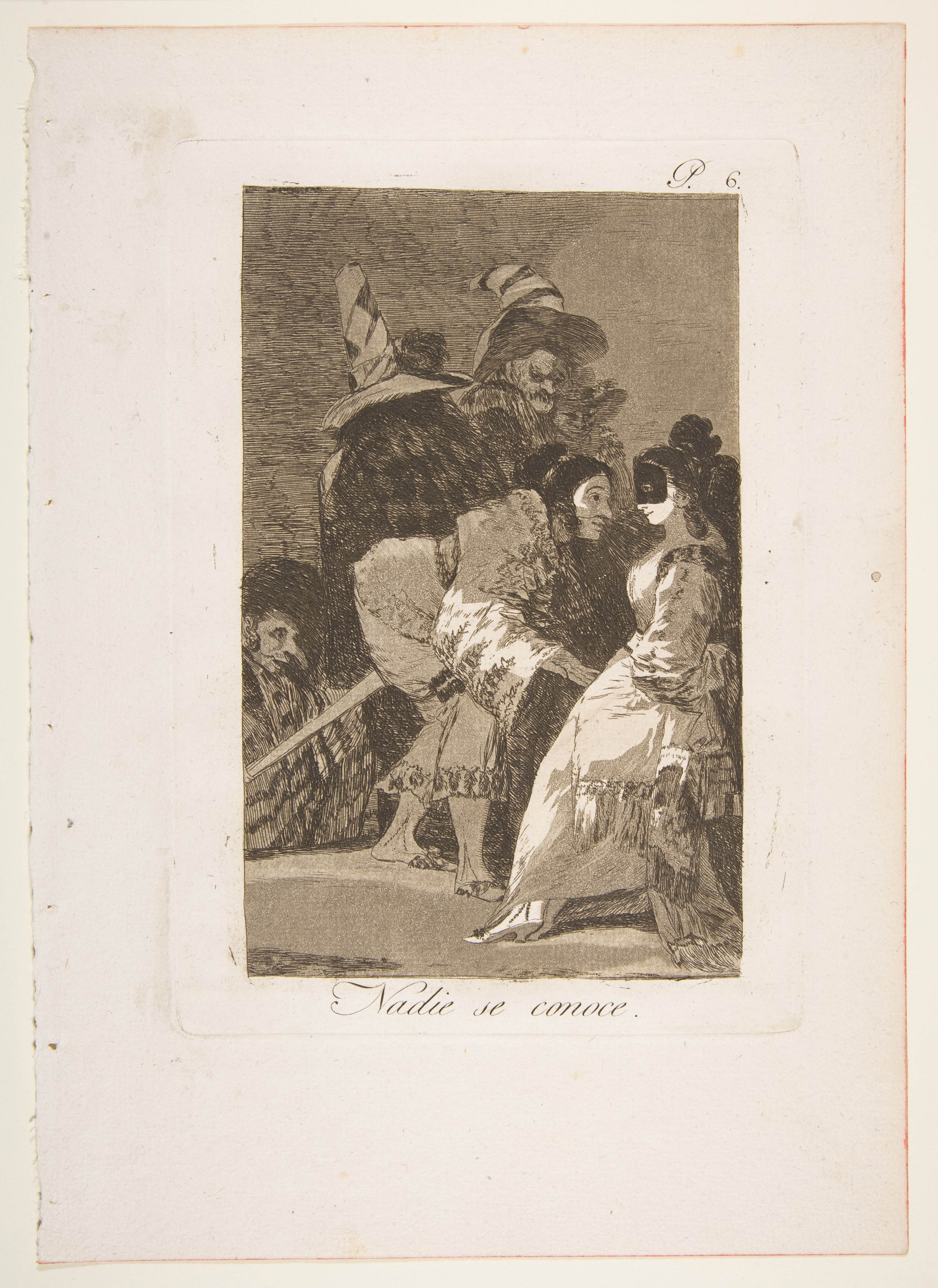 Plate 6 from "Los Caprichos":  Nobody knows himself (Nadie se conoce) by Goya (Francisco de Goya y Lucientes)