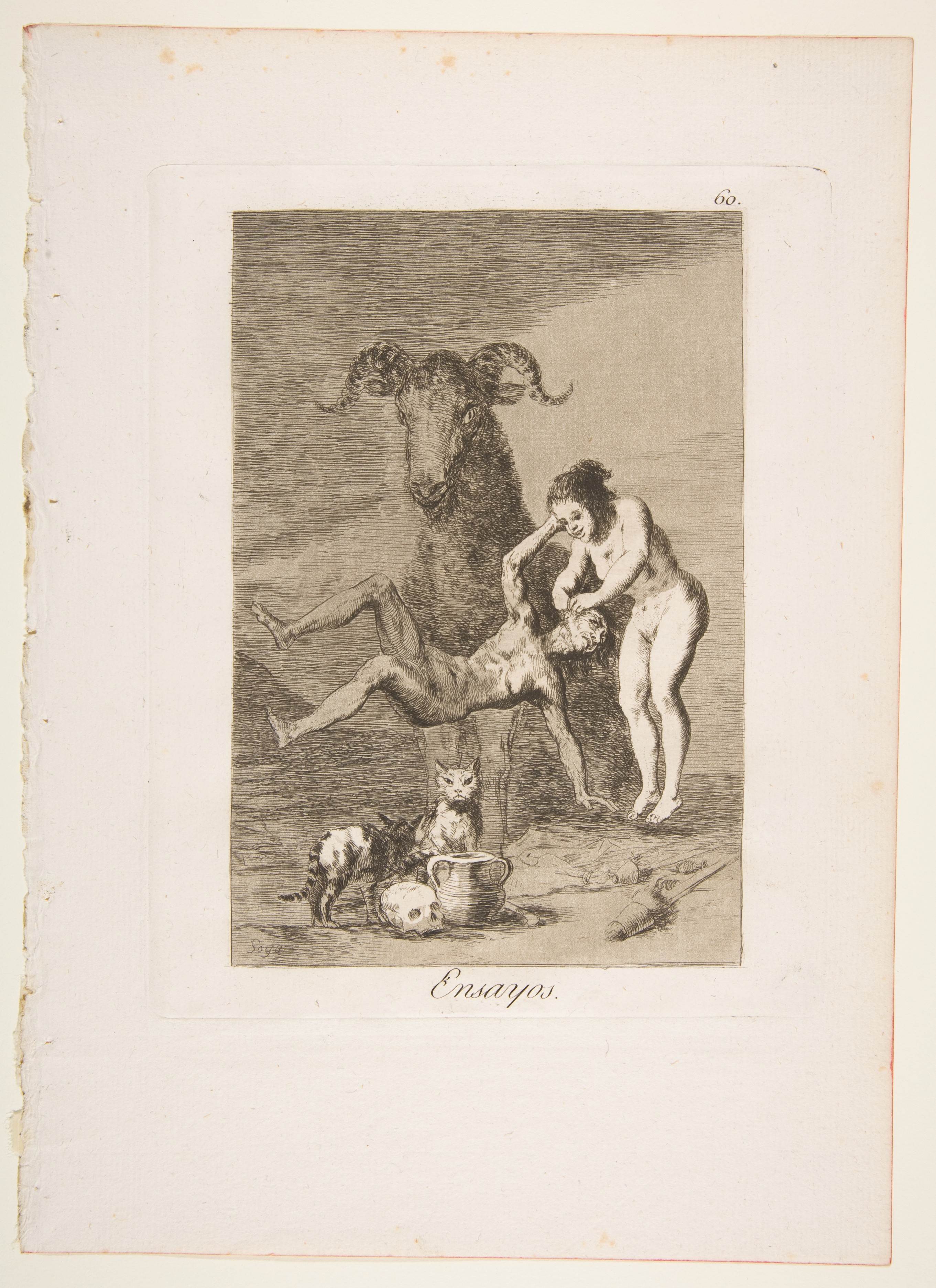 Pllate 60 from "Los Caprichos": Trials (Ensayos) by Goya (Francisco de Goya y Lucientes)