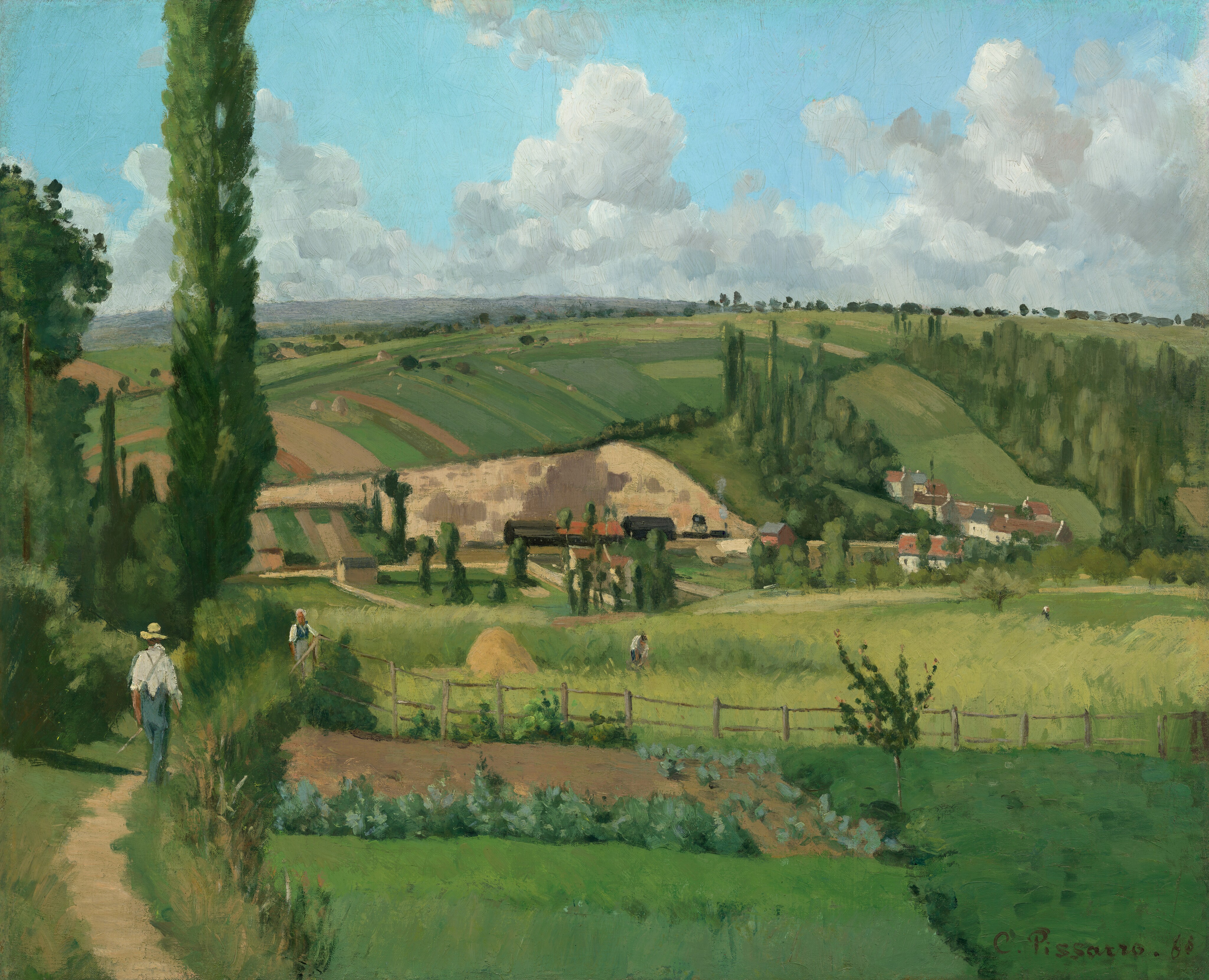 Landscape at Les Pâtis, Pontoise by Camille Pissarro